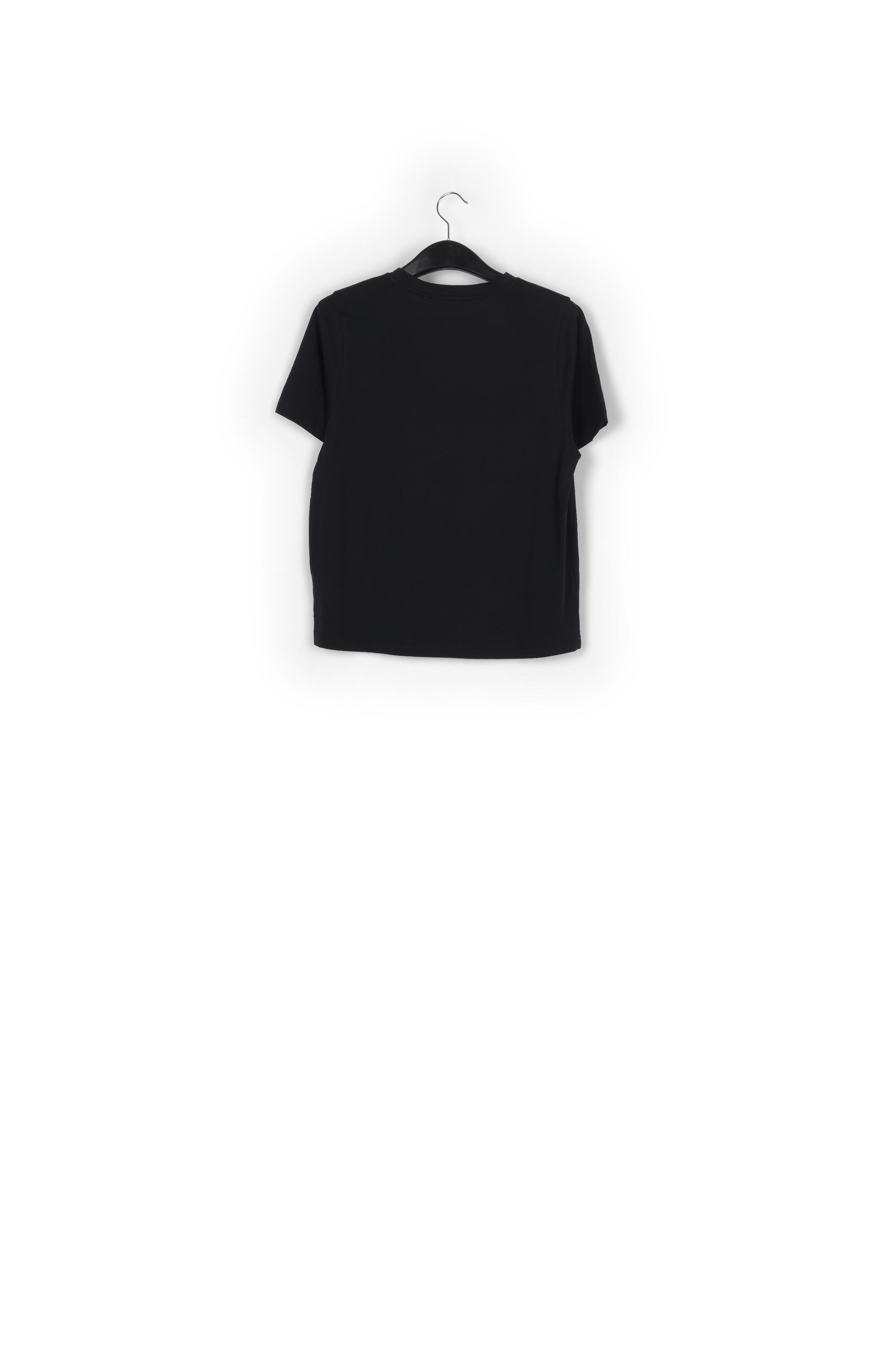 Black organic cotton t-shirt with print RE—SSENTIEL | Essentiel second hand