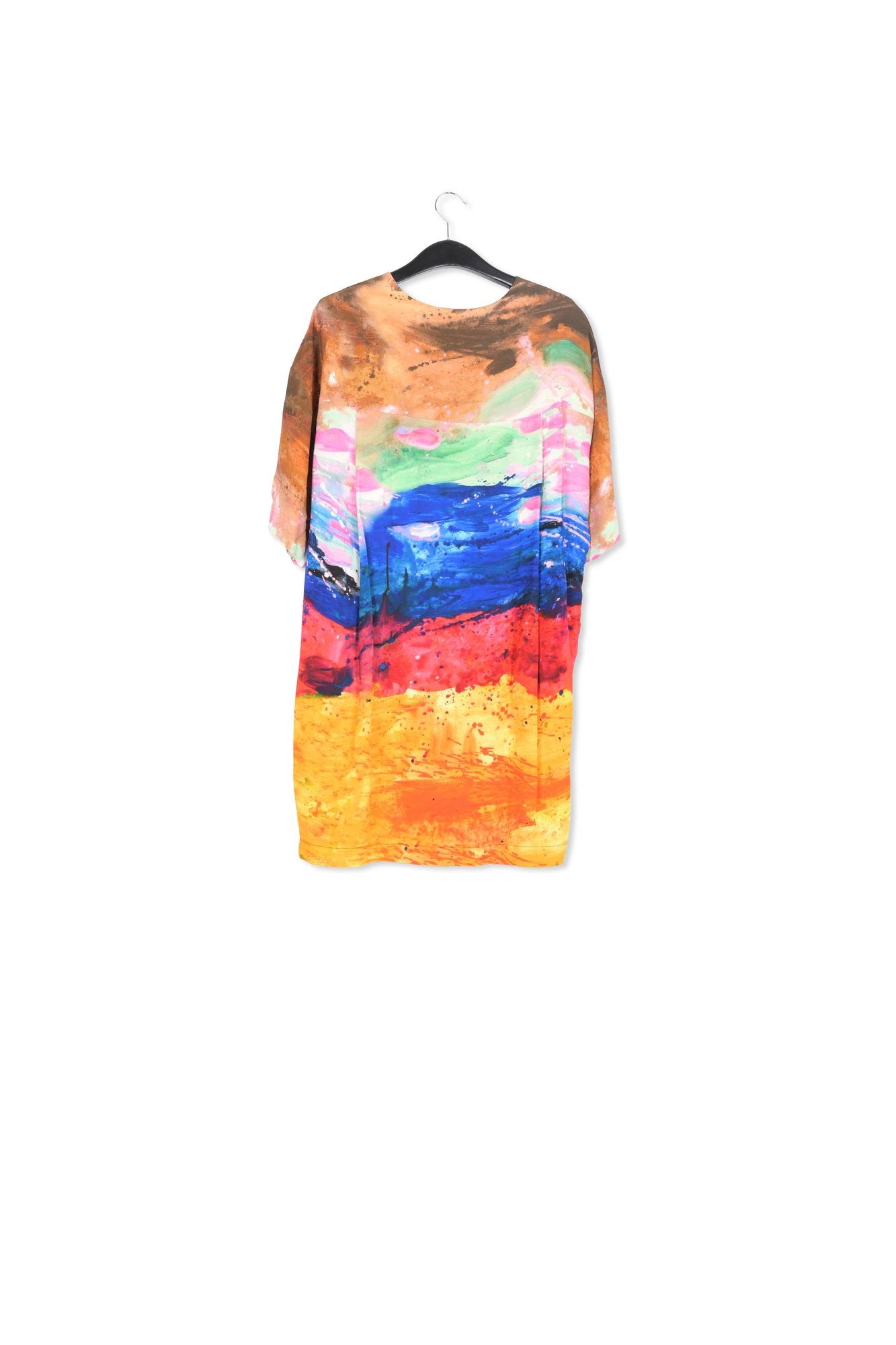 Multicolor paint brush print mini dress RE—SSENTIEL | Essentiel second hand