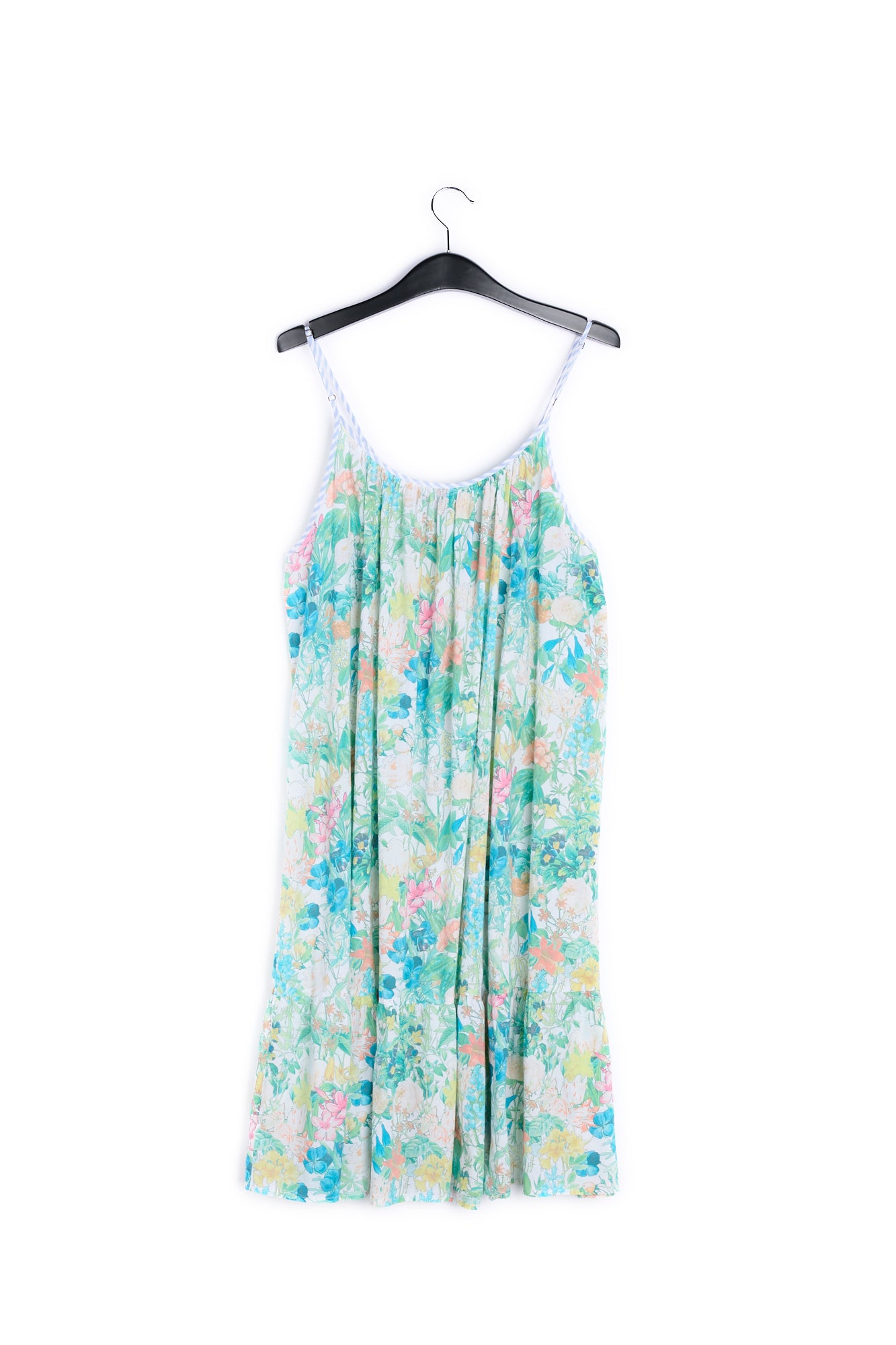 Blue and red floral shirt dress RE—SSENTIEL | Essentiel second hand