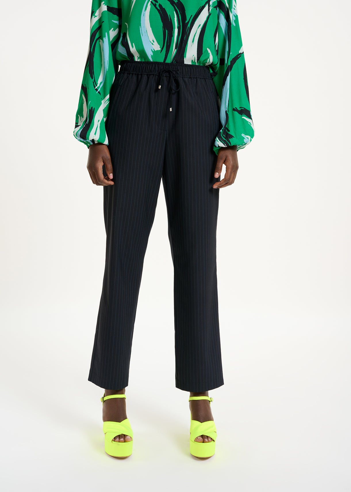 Dark blue pinstriped pants RE—SSENTIEL | Essentiel second hand