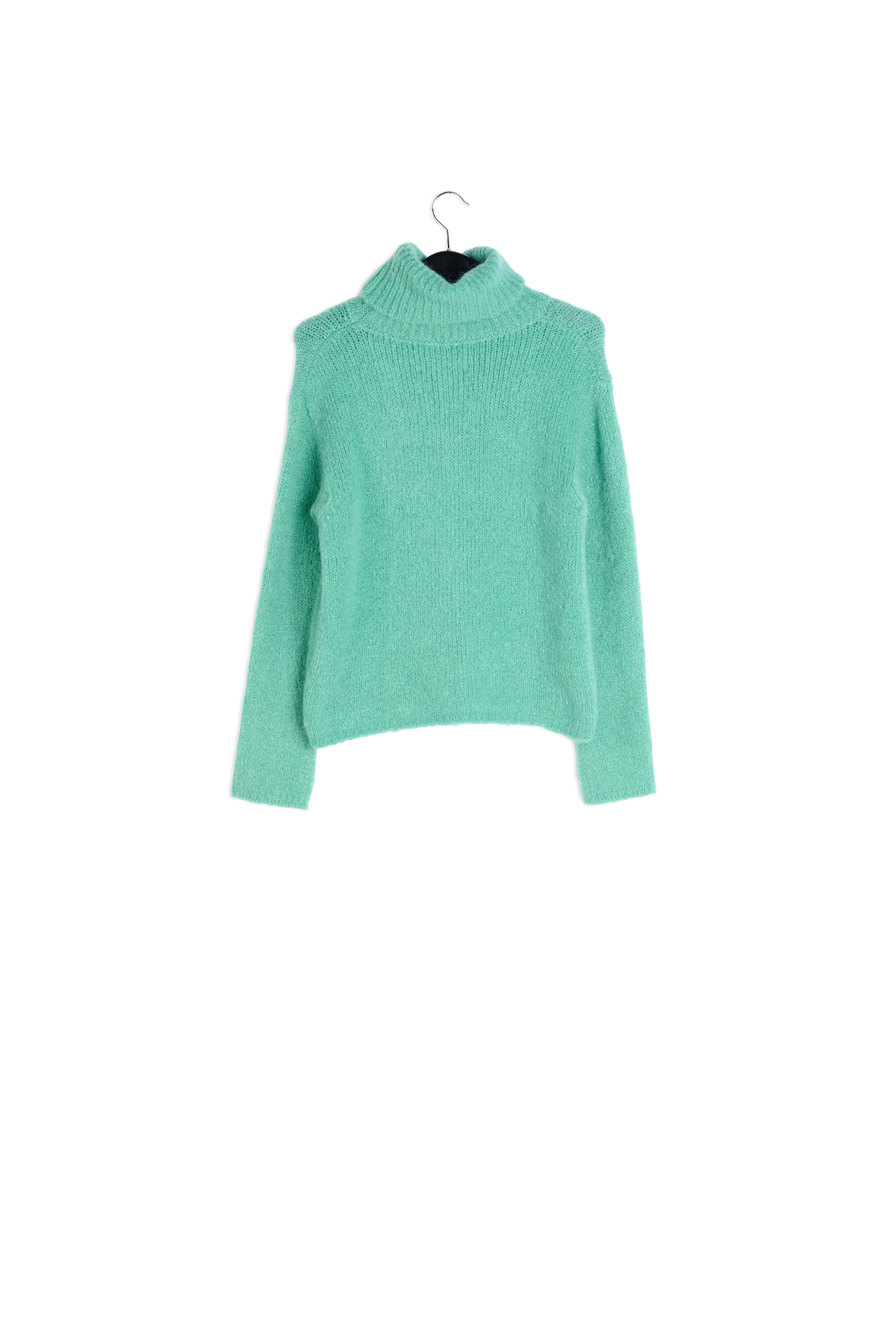 Teal mohair-blend turtleneck sweater RE—SSENTIEL | Essentiel second hand