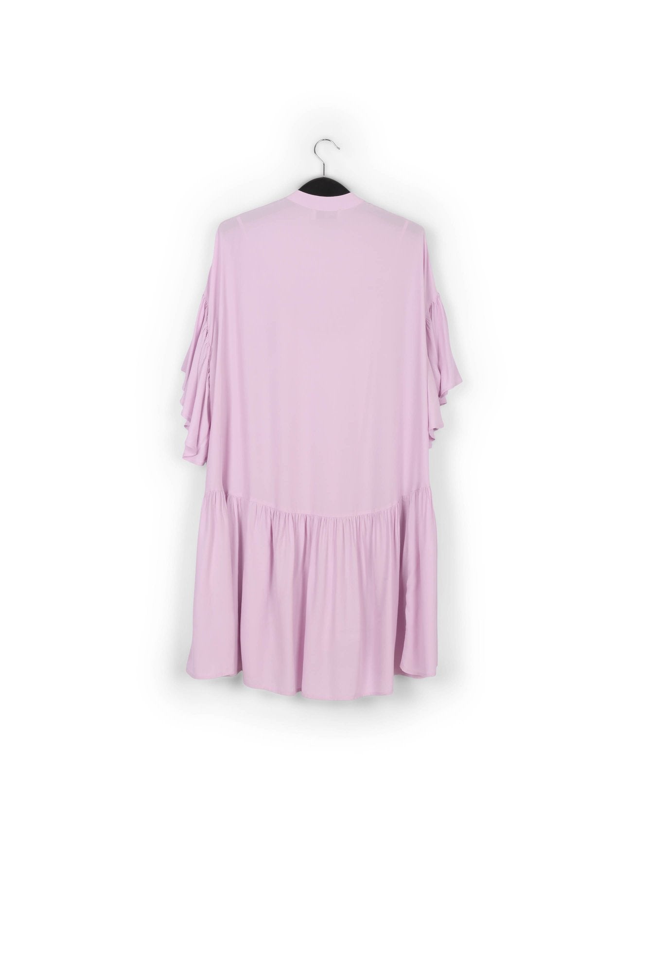 Lilac mini dress with ruffled sleeves RE—SSENTIEL | Essentiel second hand