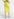 Midirok in gebroken wit en geel bloemenjacquard Faume - seconde main