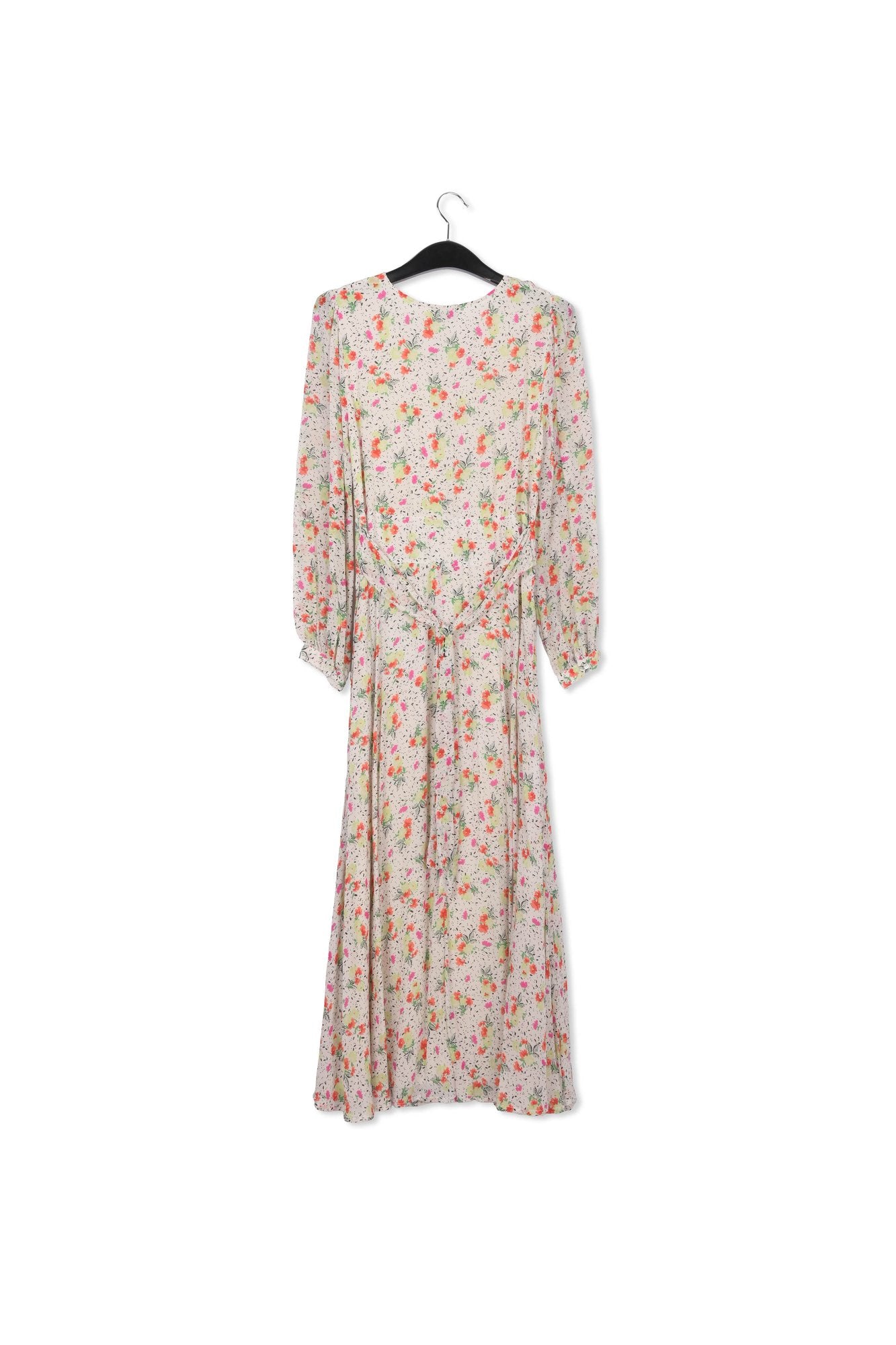 Off-white floral-print wrap maxi dress RE—SSENTIEL | Essentiel second hand