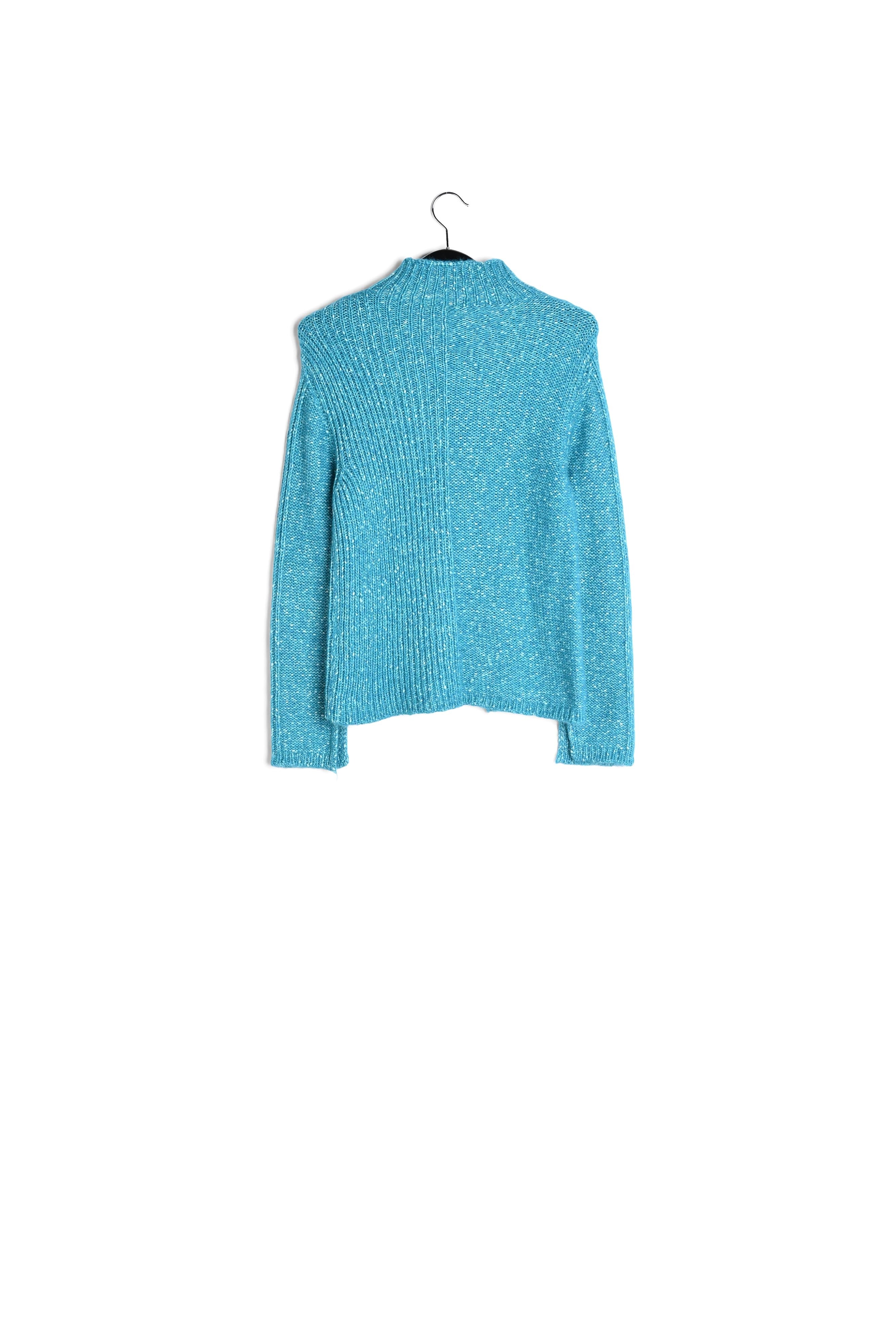 Blue mélange turtleneck knit sweater RE—SSENTIEL | Essentiel second hand