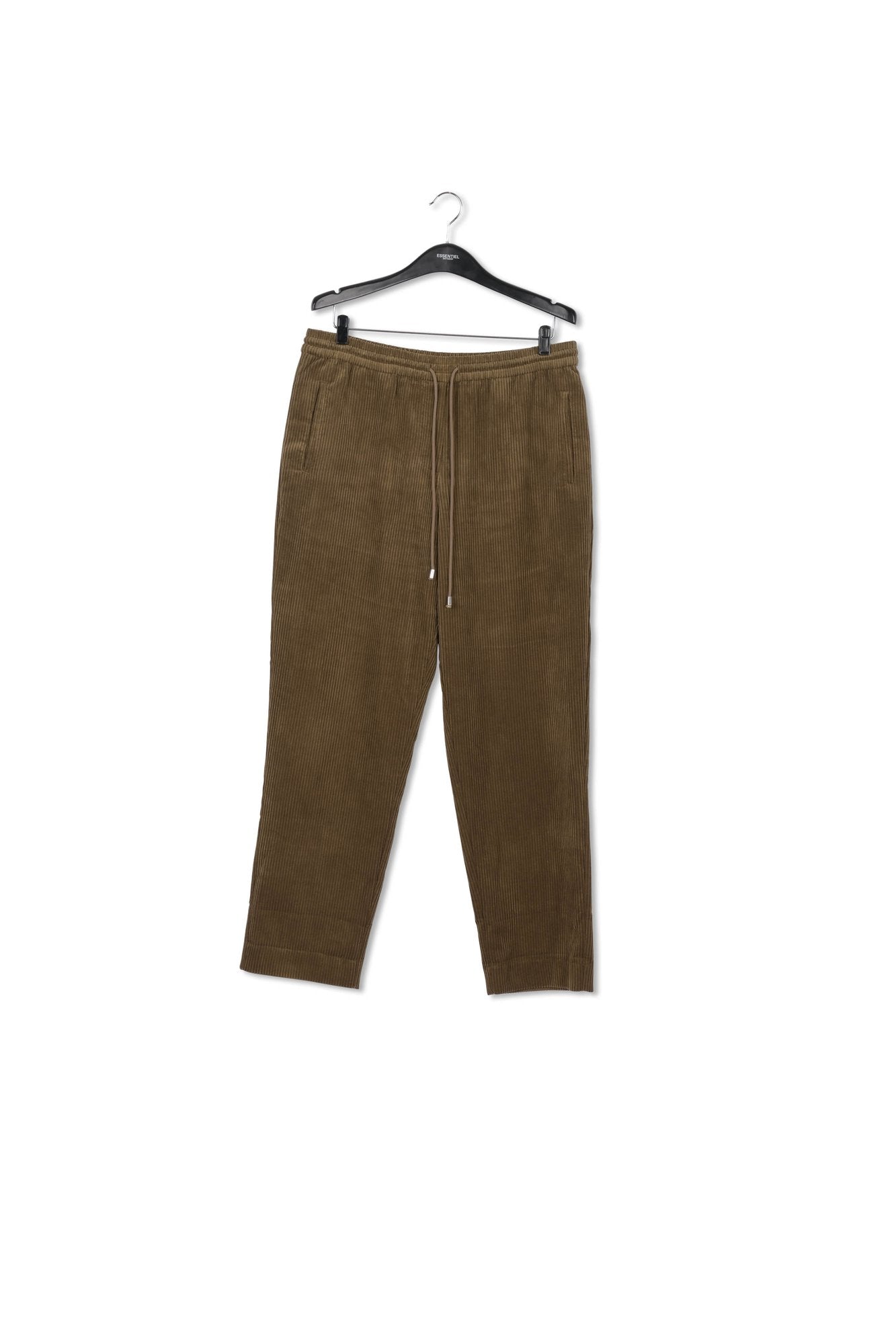 Khaki tapered corduroy pants RE—SSENTIEL | Essentiel second hand