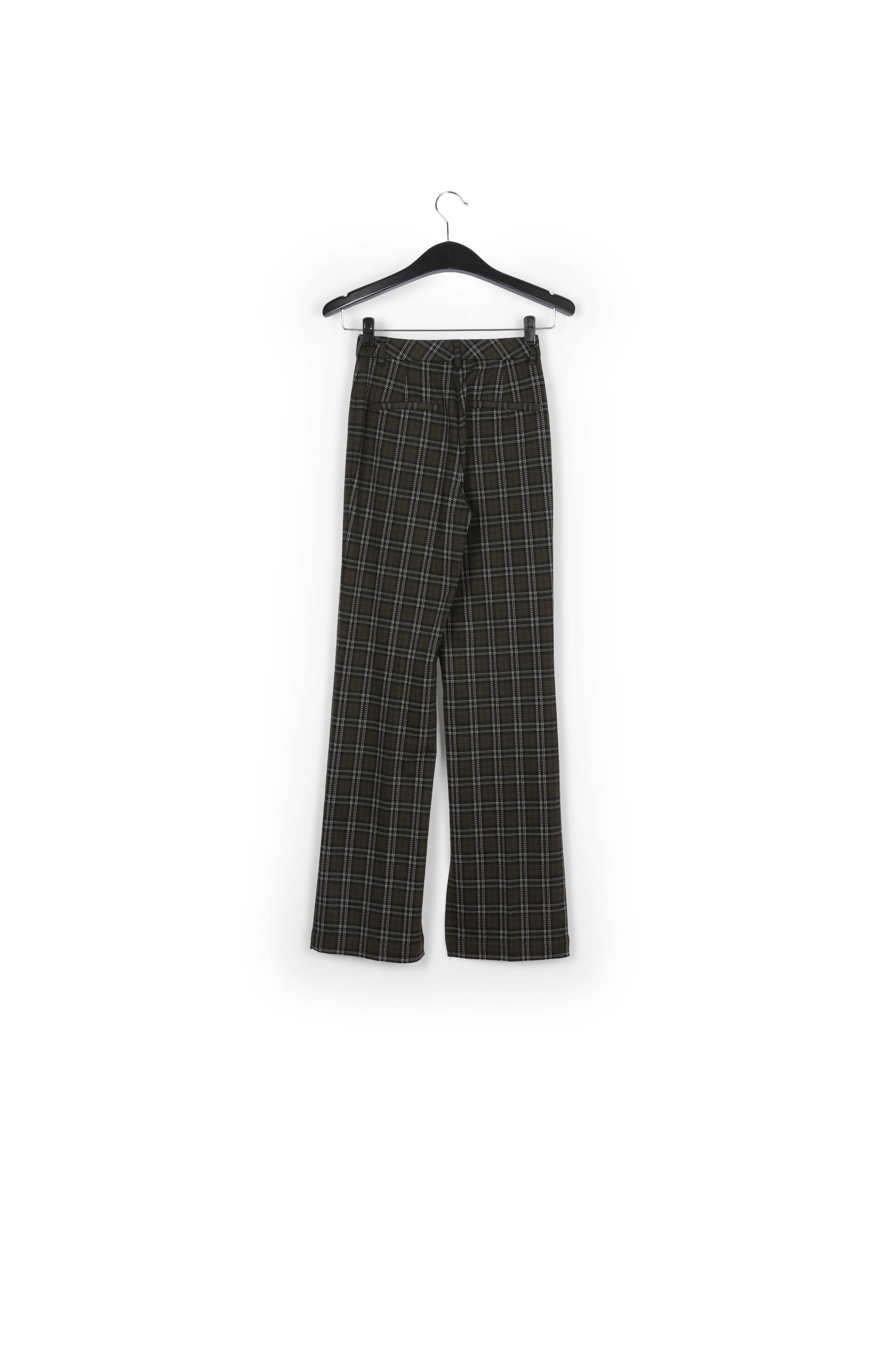 Pantalon kaki à carreaux RE—SSENTIEL | Essentiel second hand