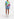 Pull en intarsia abstrait multicolore Faume - seconde main
