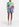 Pull en intarsia abstrait multicolore Faume - seconde main