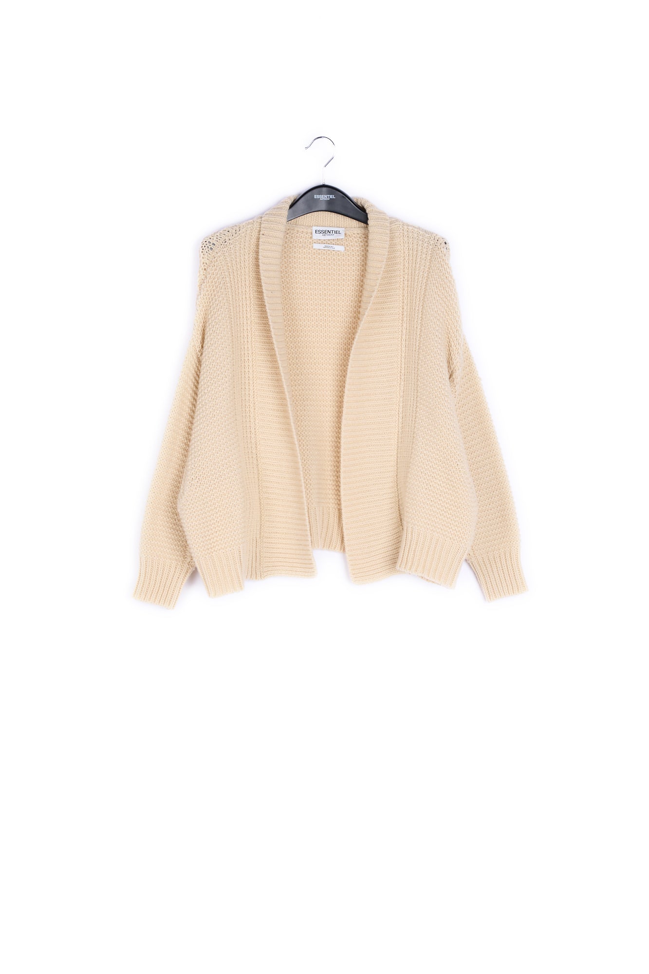 Off-white big sleeves knit cardigan RE—SSENTIEL | Essentiel second hand