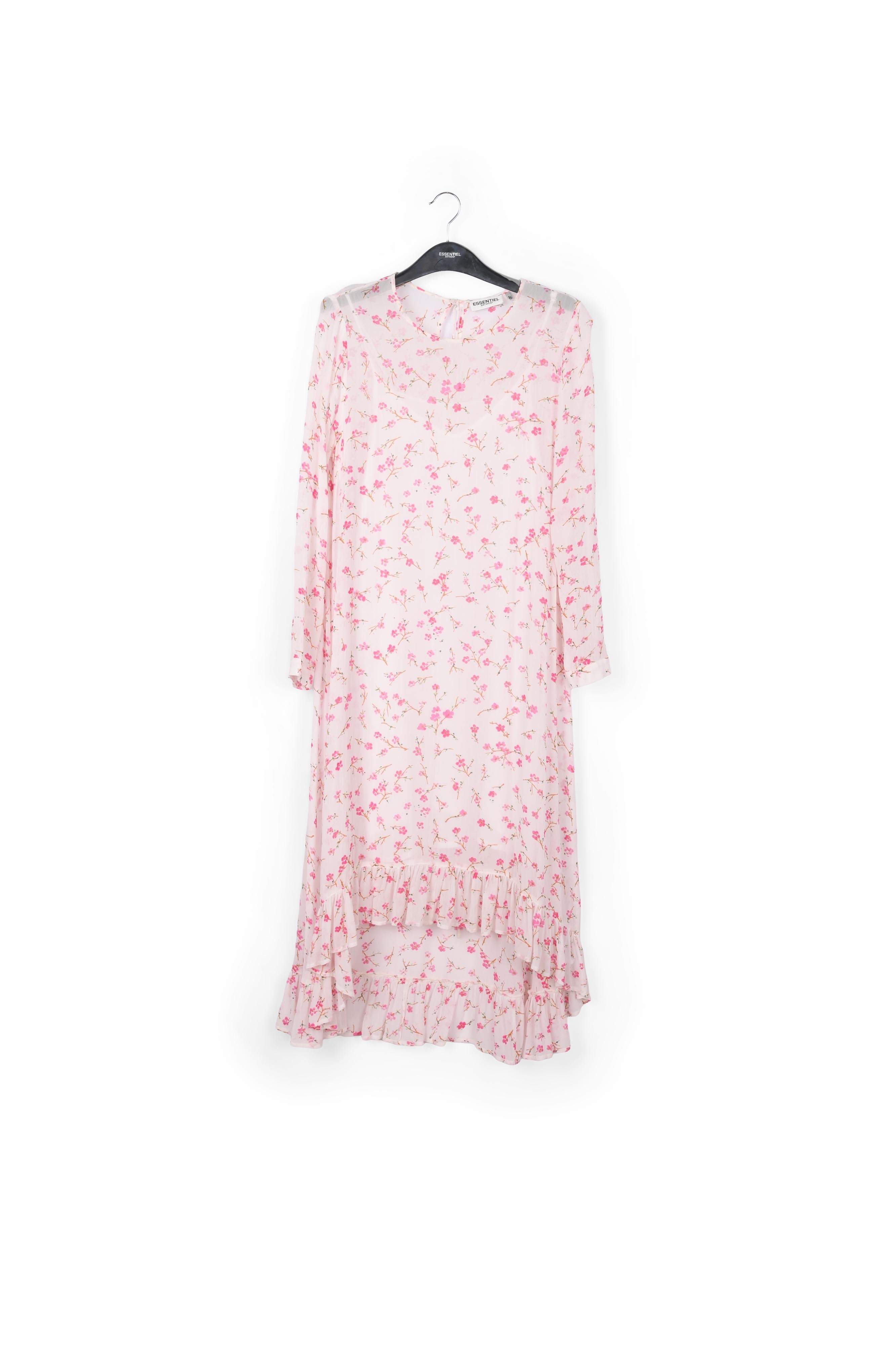 Off white floral midi A-line dress RE—SSENTIEL | Essentiel second hand