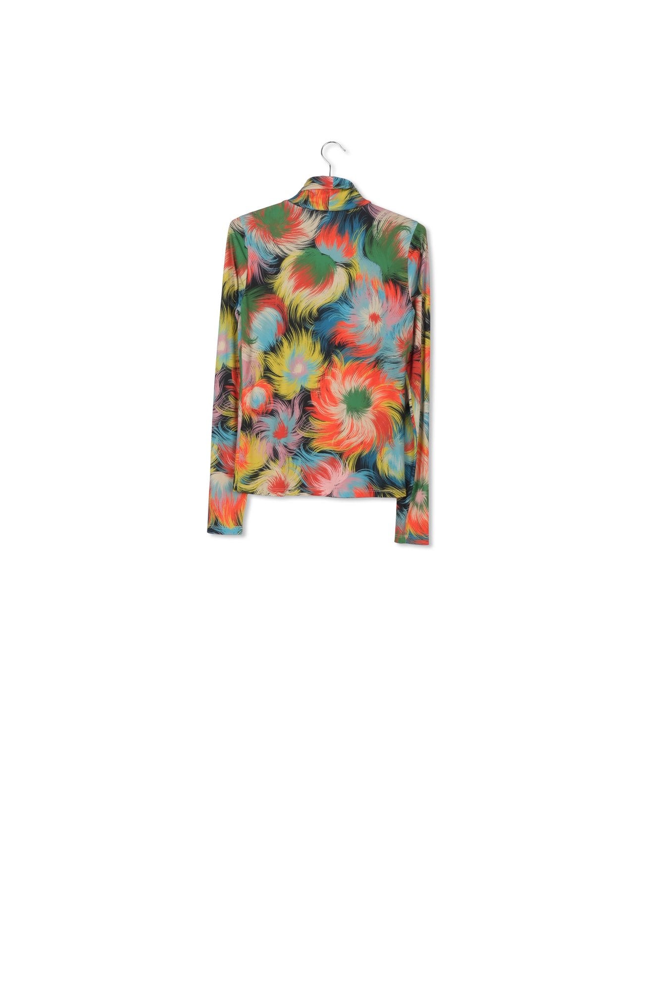 Multicolor abstract-print turtleneck top RE—SSENTIEL | Essentiel second hand