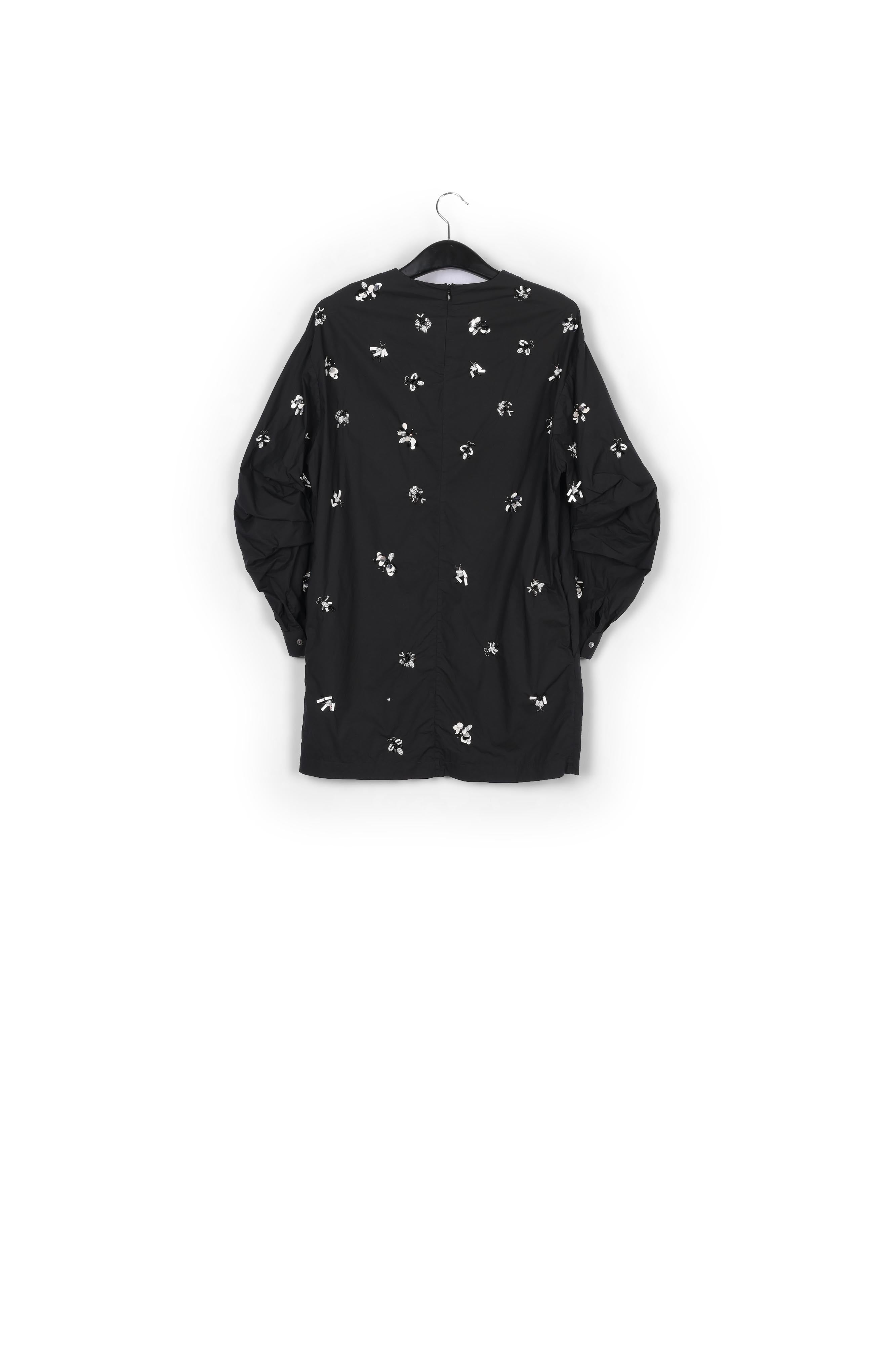 Black cotton-polin dress with sequin details RE—SSENTIEL | Essentiel second hand