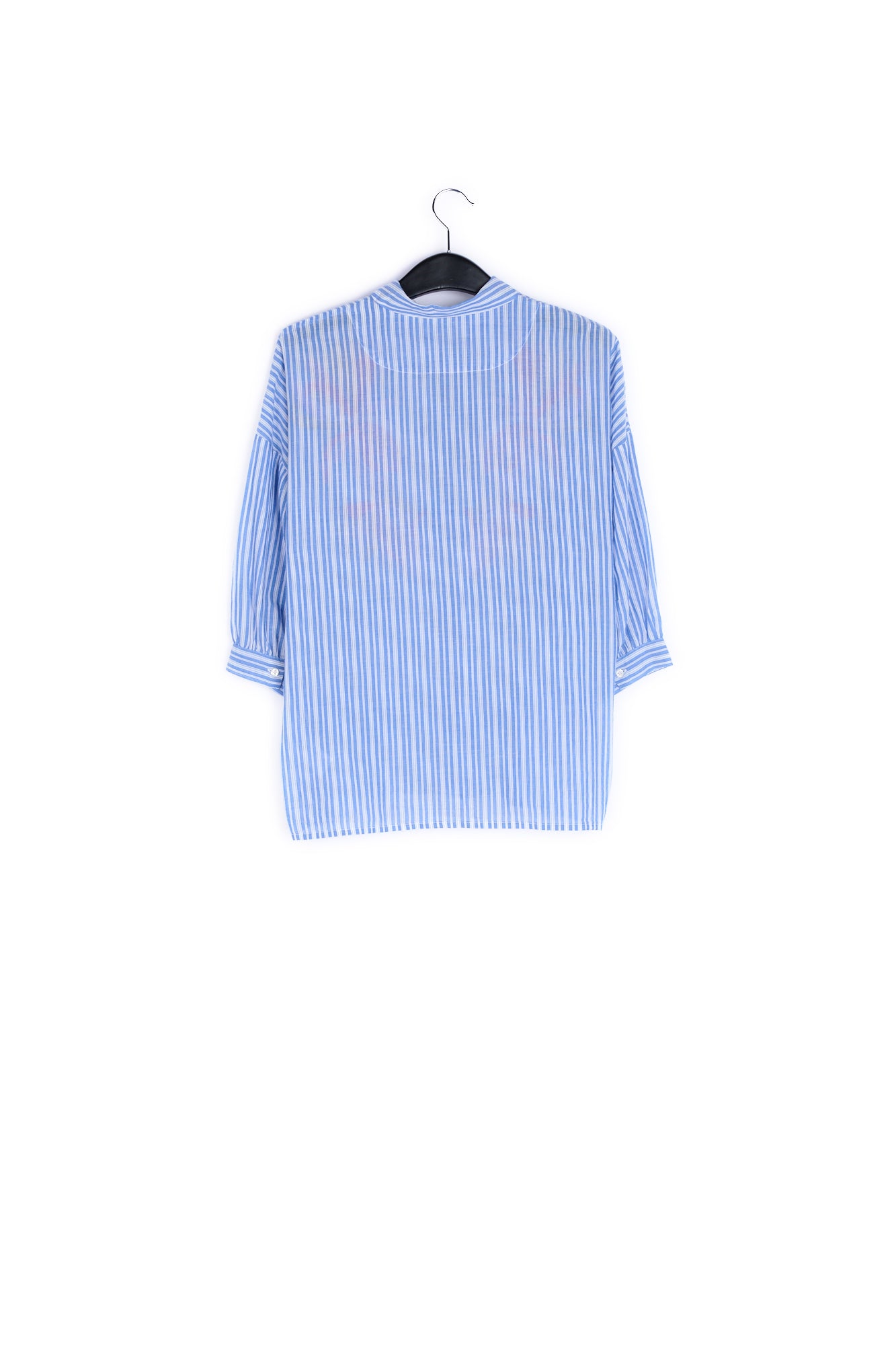 Blue and white striped embroidered shirt RE—SSENTIEL | Essentiel second hand
