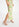 Ecru, pink and lime green floral print maxi-length slip dress Faume - seconde main
