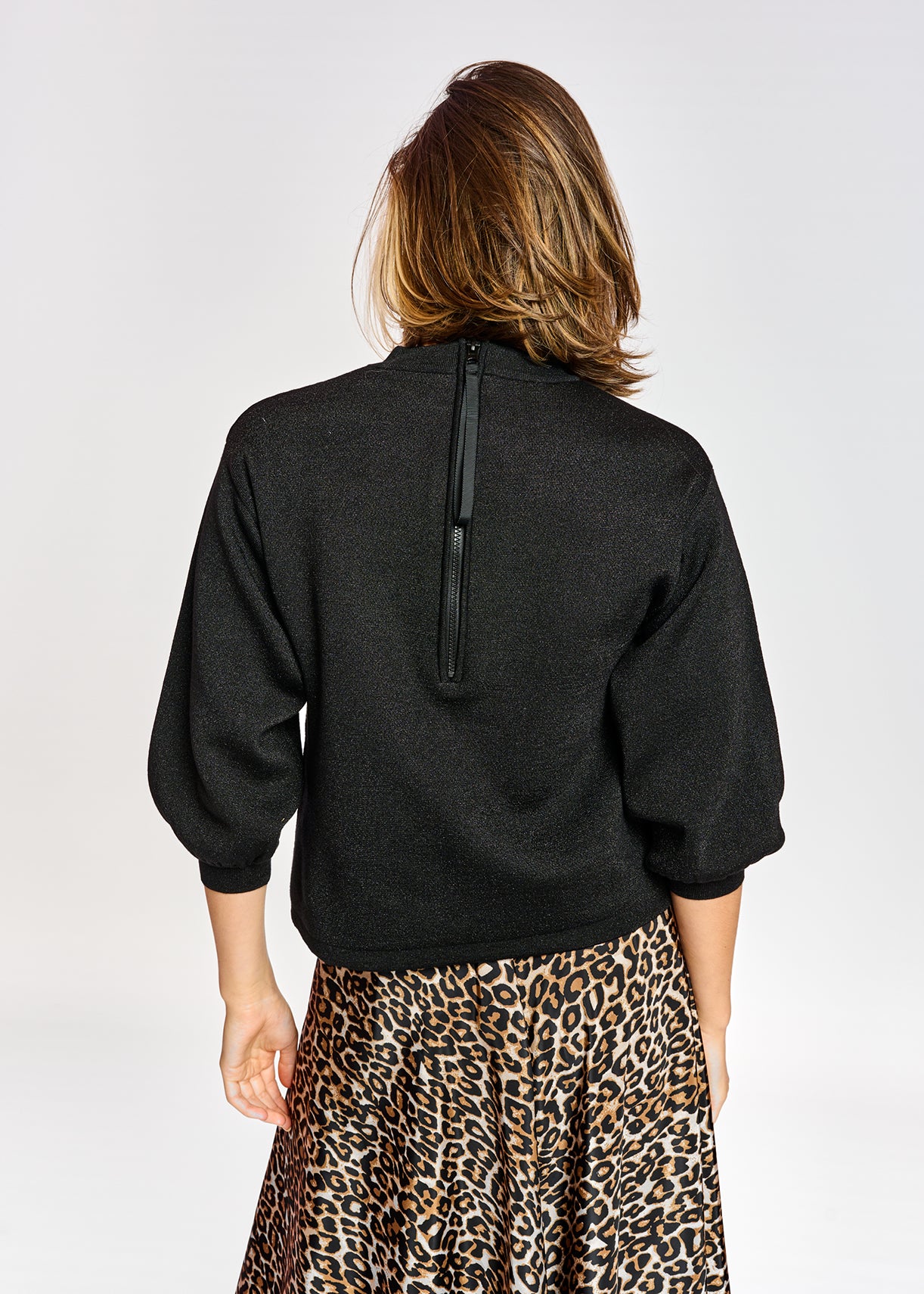 Top noir tricoté au lurex RE—SSENTIEL | Essentiel second hand