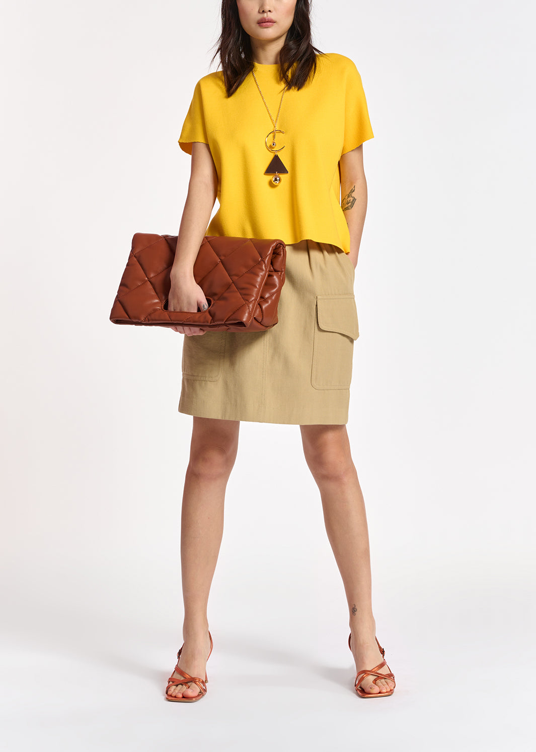 Yellow knitted top RE—SSENTIEL | Essentiel second hand