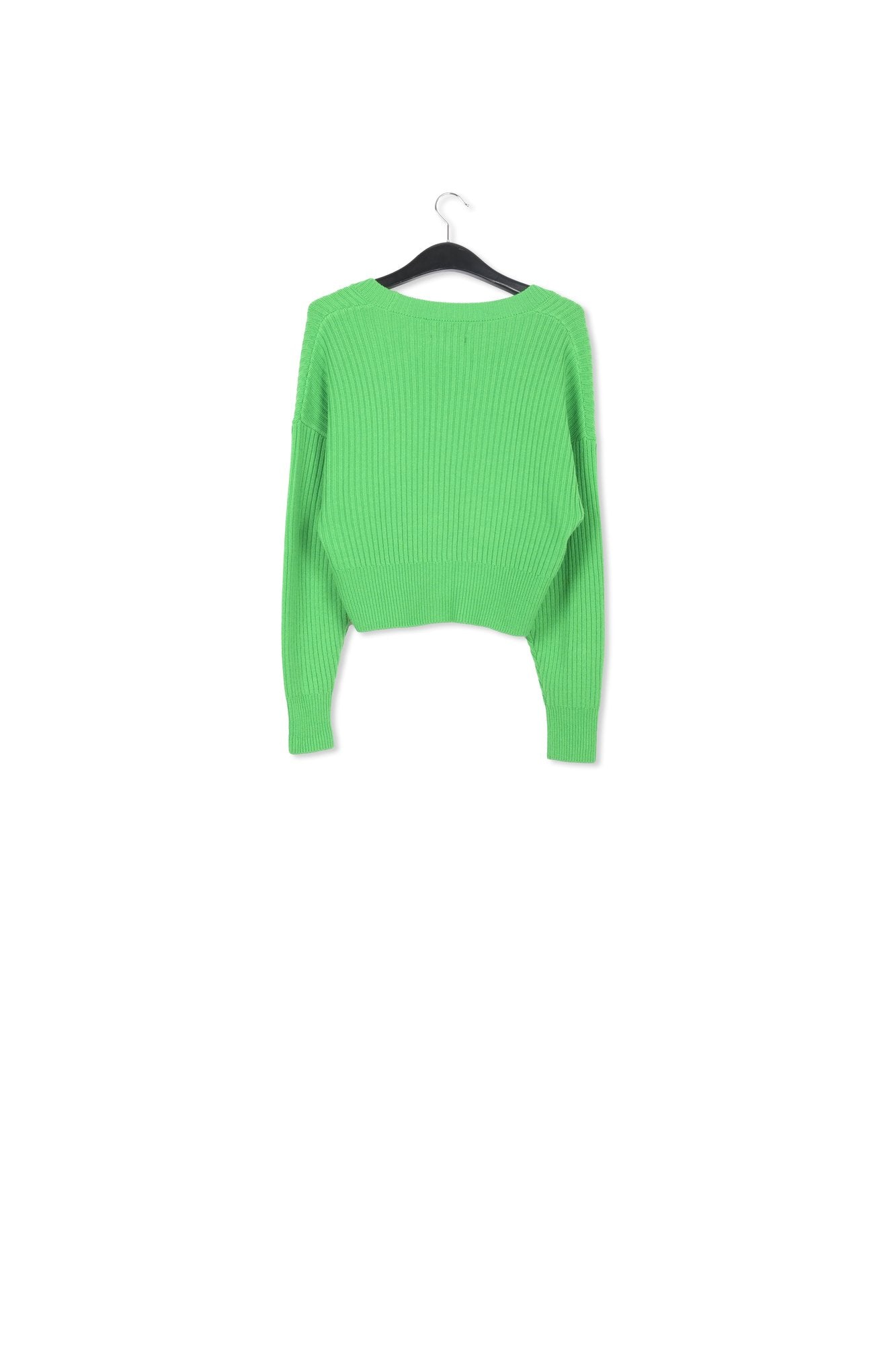 Cardigan vert en V à  boutons strass RE—SSENTIEL | Essentiel second hand