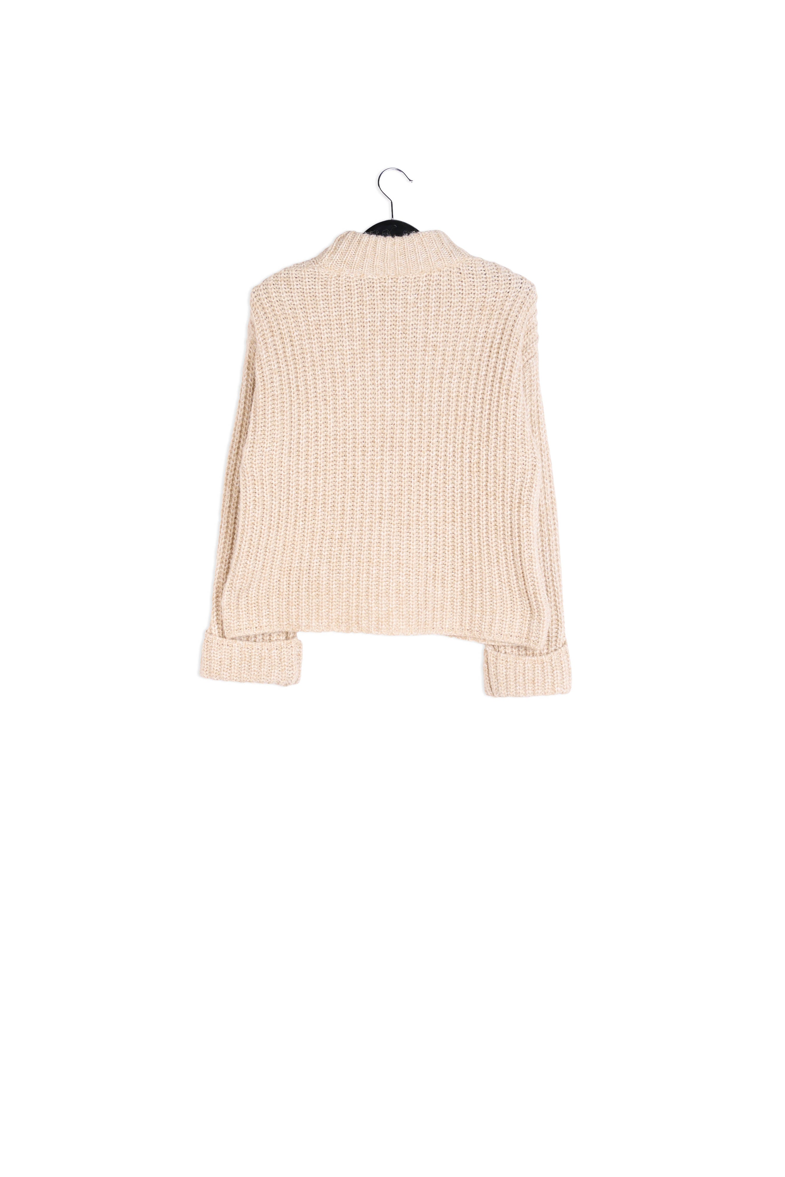 Beige ribbed-knit sweater RE—SSENTIEL | Essentiel second hand