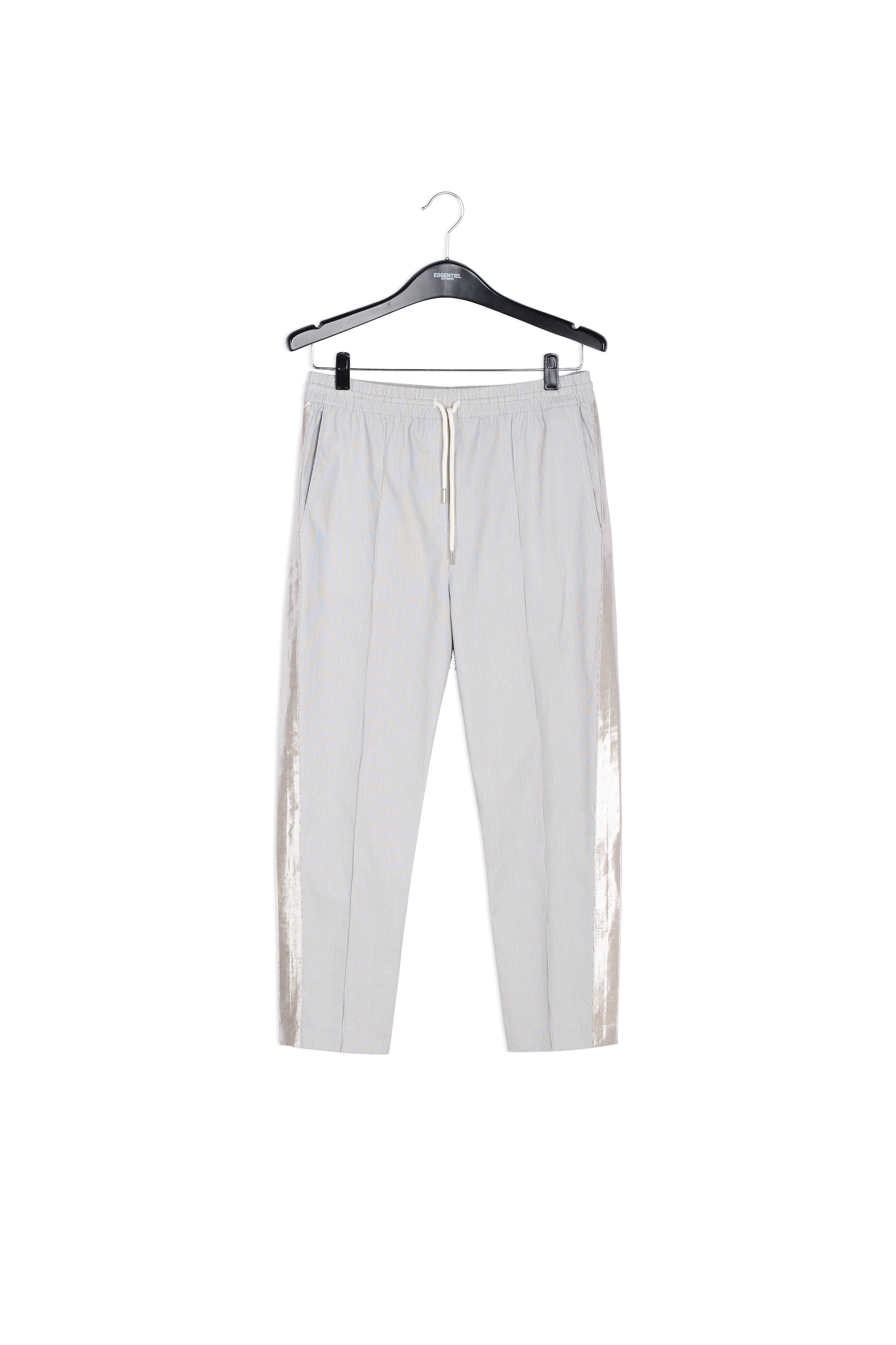 Grijs en gebroken witte ruitjesbroek van katoenmix RE—SSENTIEL | Essentiel second hand