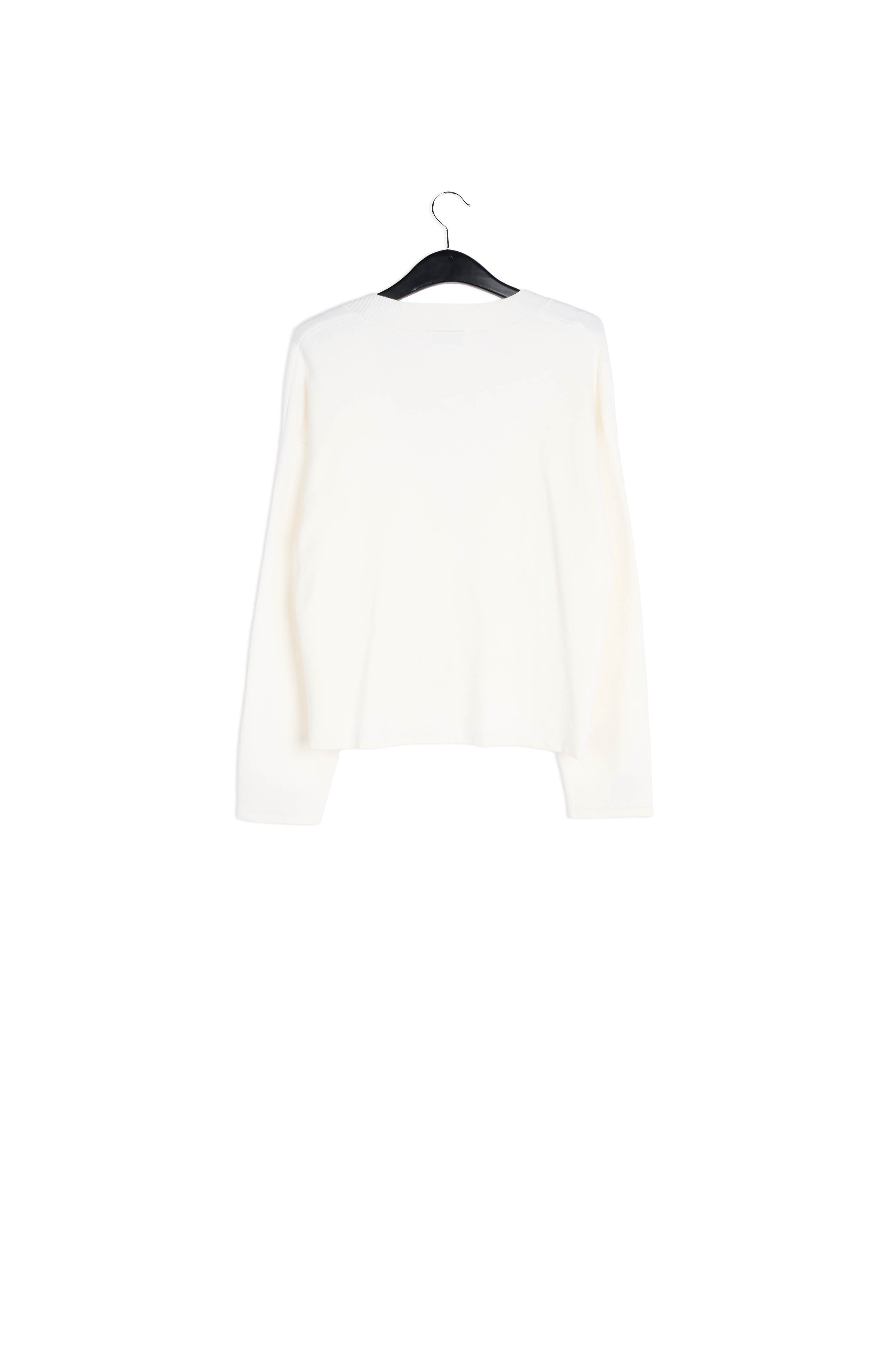 Cardigan blanc cassé avec boutons à strass RE—SSENTIEL | Essentiel second hand