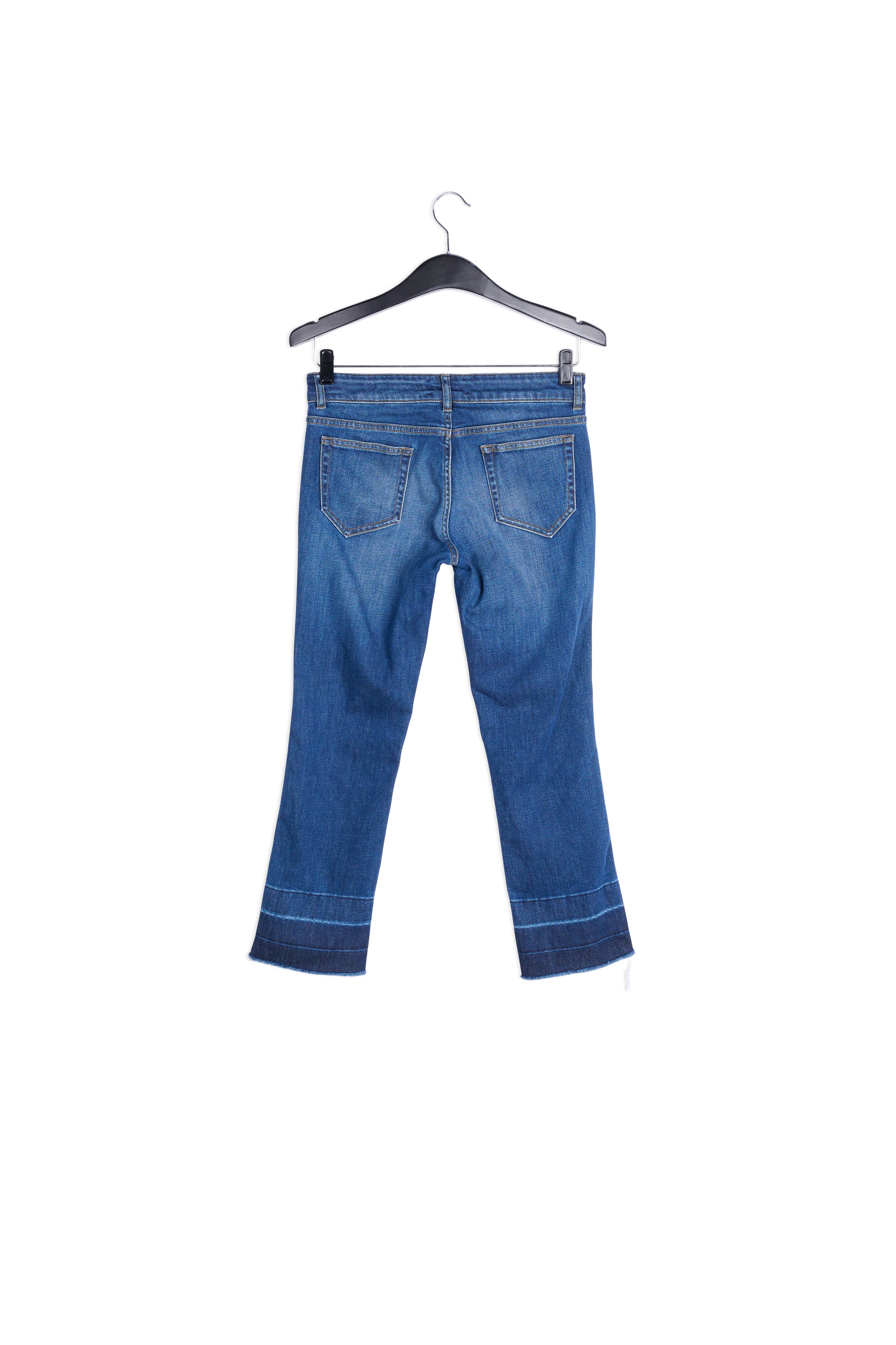 Blauwe slim jeans met gele zijstreep RE—SSENTIEL | Essentiel second hand