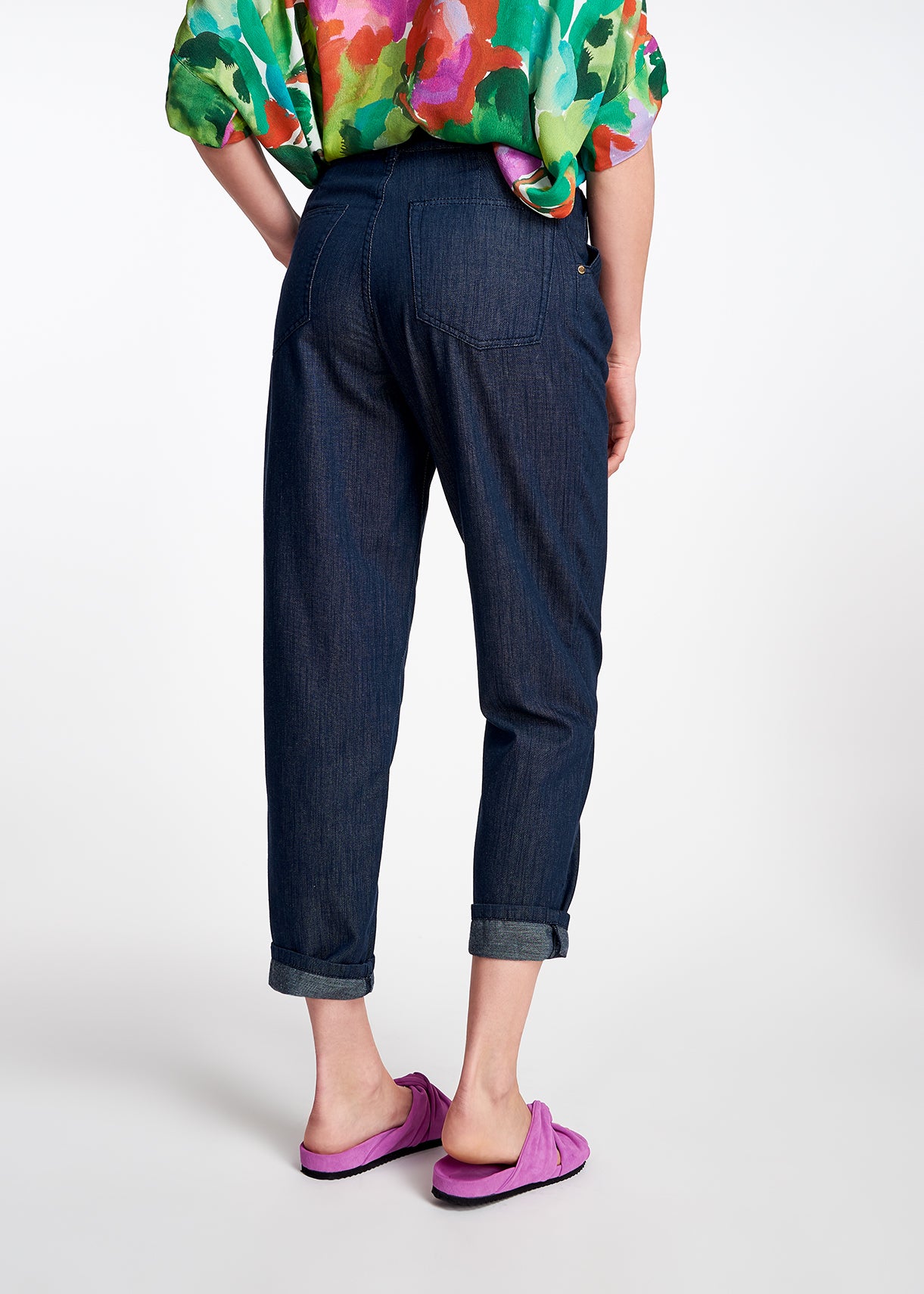Dark blue loose-fit denim pants RE—SSENTIEL | Essentiel second hand