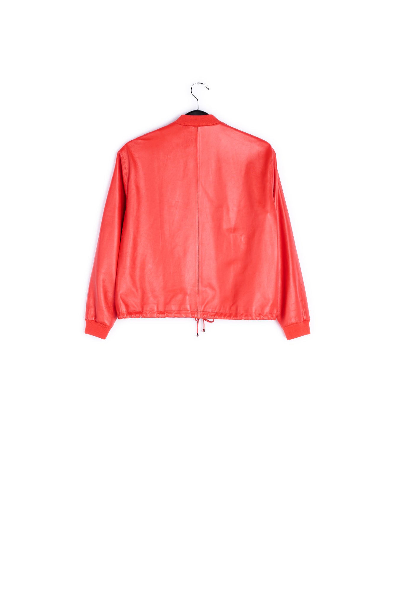 Red soft leather jacket RE—SSENTIEL | Essentiel second hand