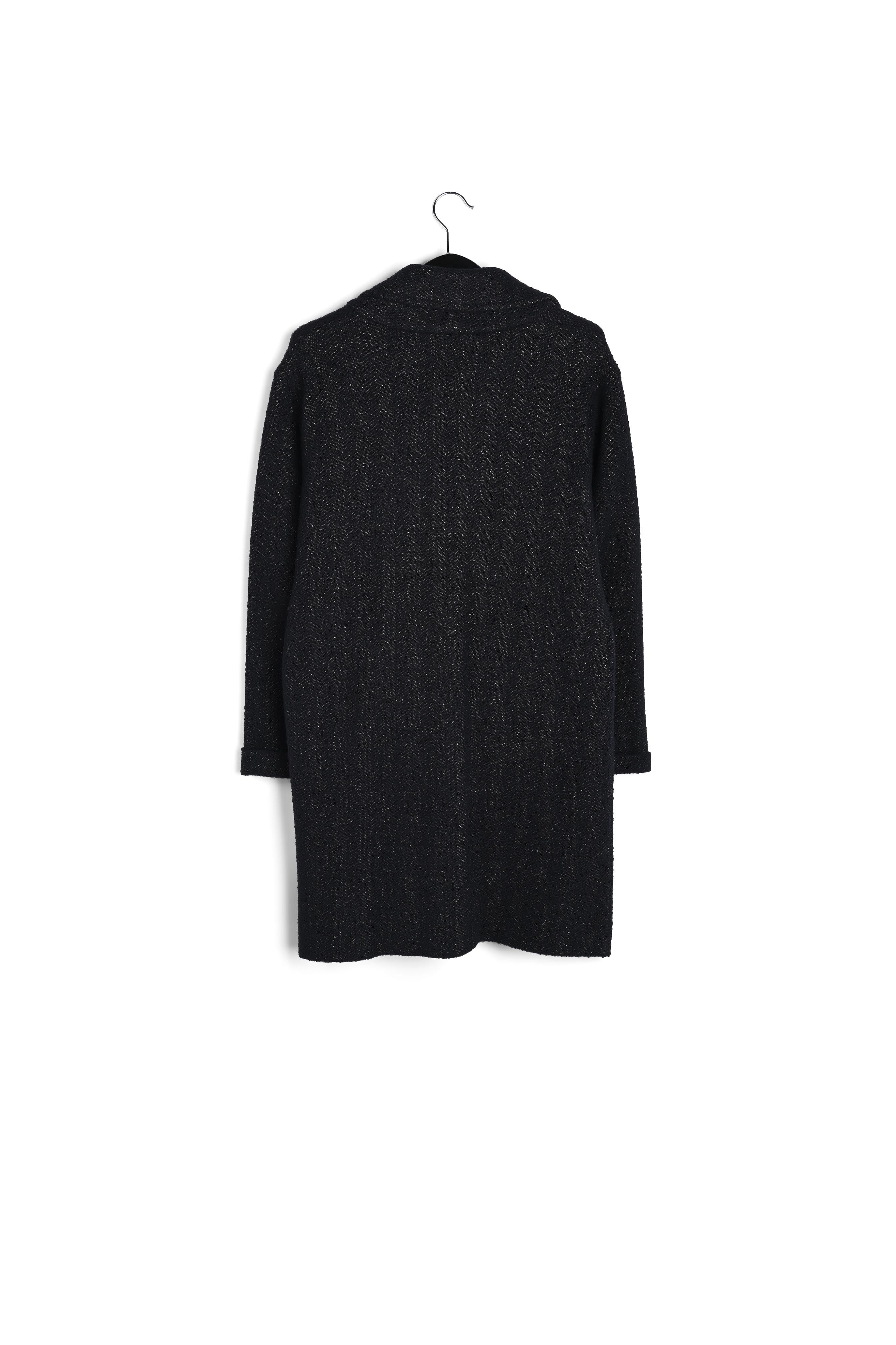 Black knitted coat RE—SSENTIEL | Essentiel second hand