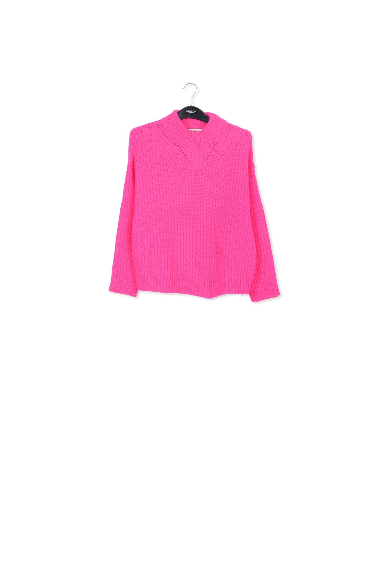 Fuchsia knitted boxy sweater RE—SSENTIEL | Essentiel second hand