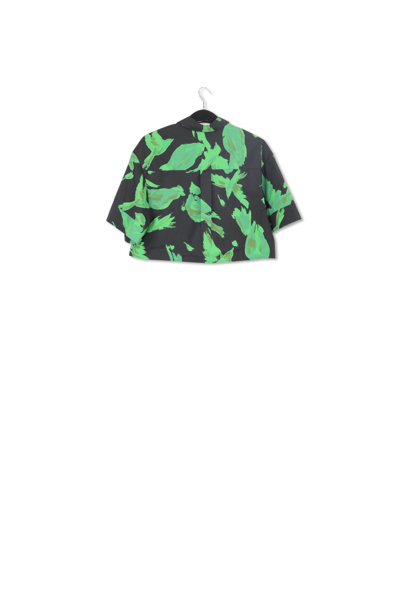 Black and green cropped shirt RE—SSENTIEL | Essentiel second hand