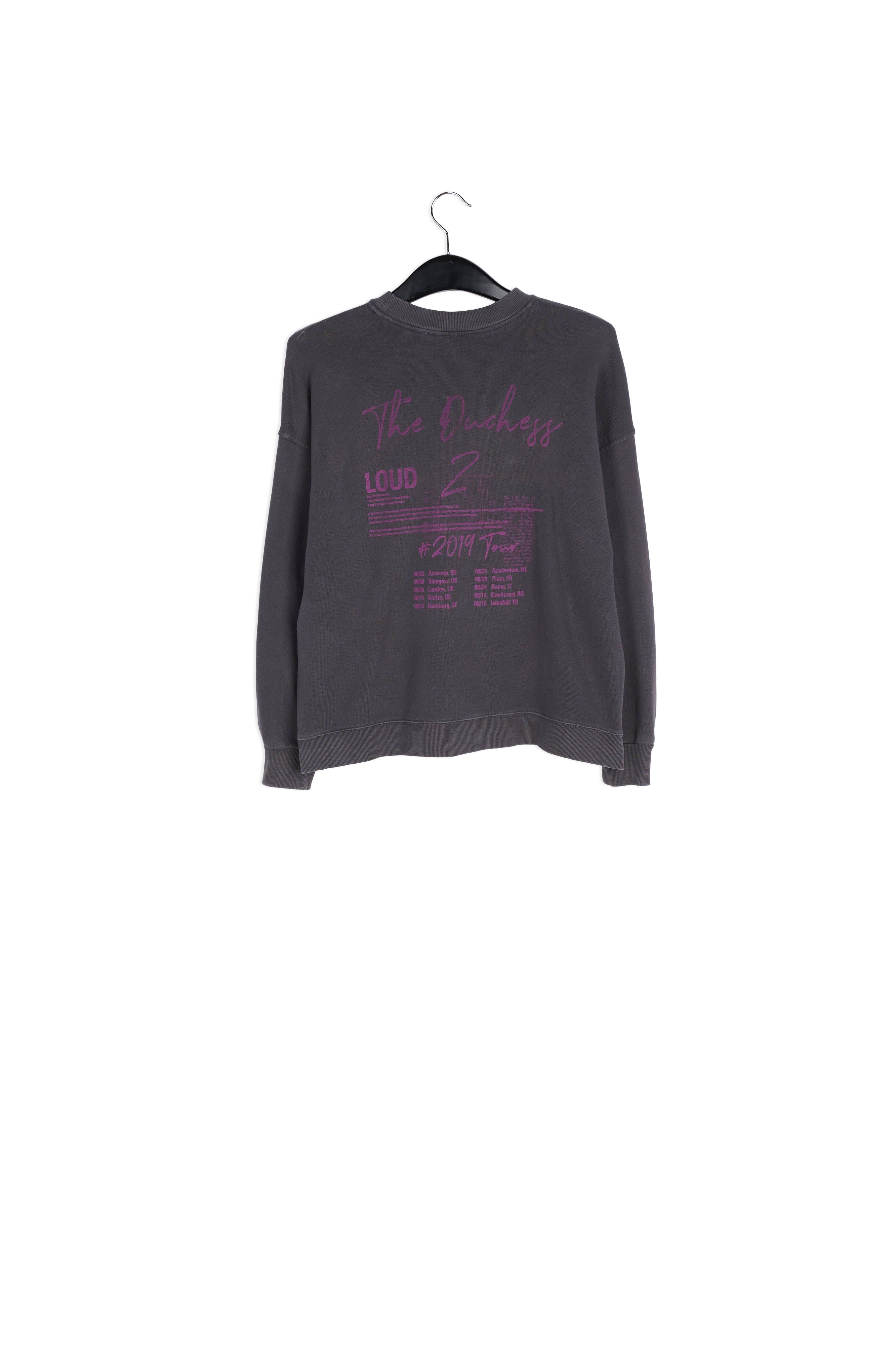 Zwarte sweater van katoenjersey met ’atomic cat’-print RE—SSENTIEL | Essentiel second hand