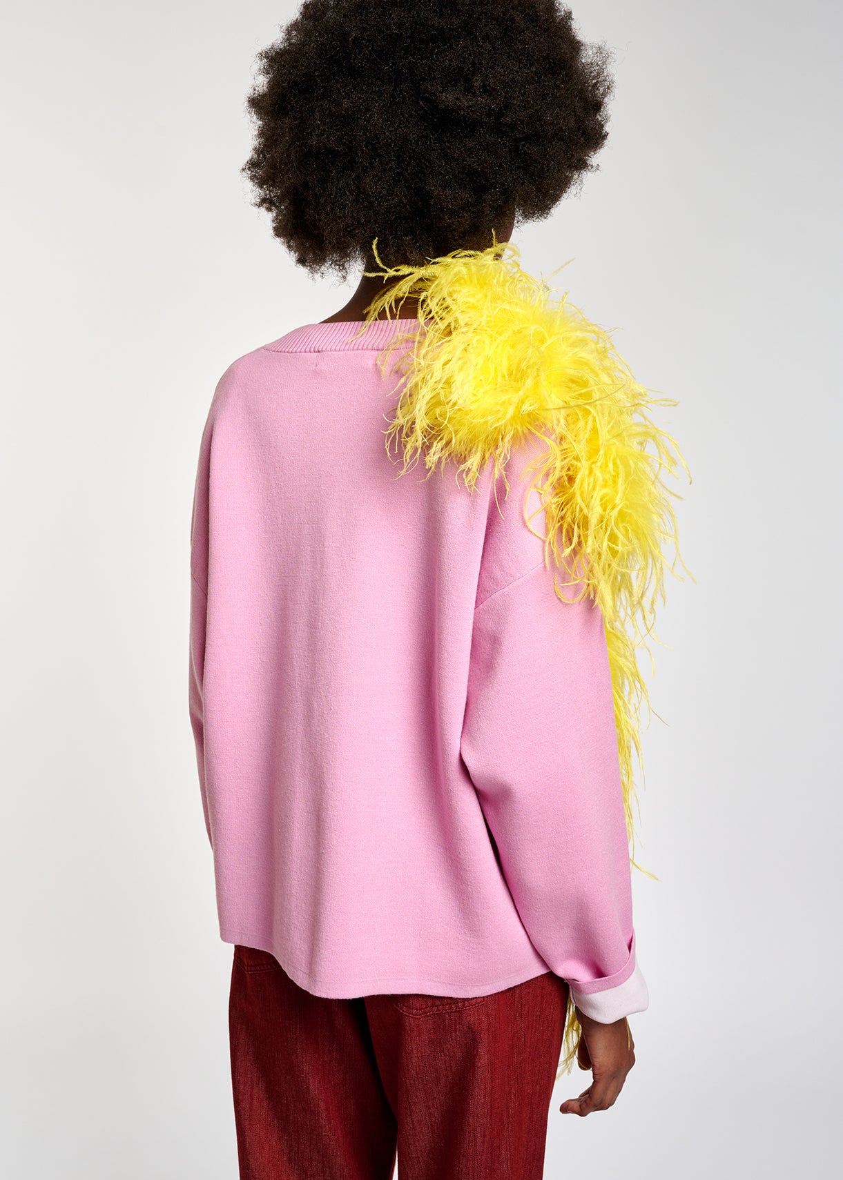 Pink cardigan with rhinestone buttons RE—SSENTIEL | Essentiel second hand