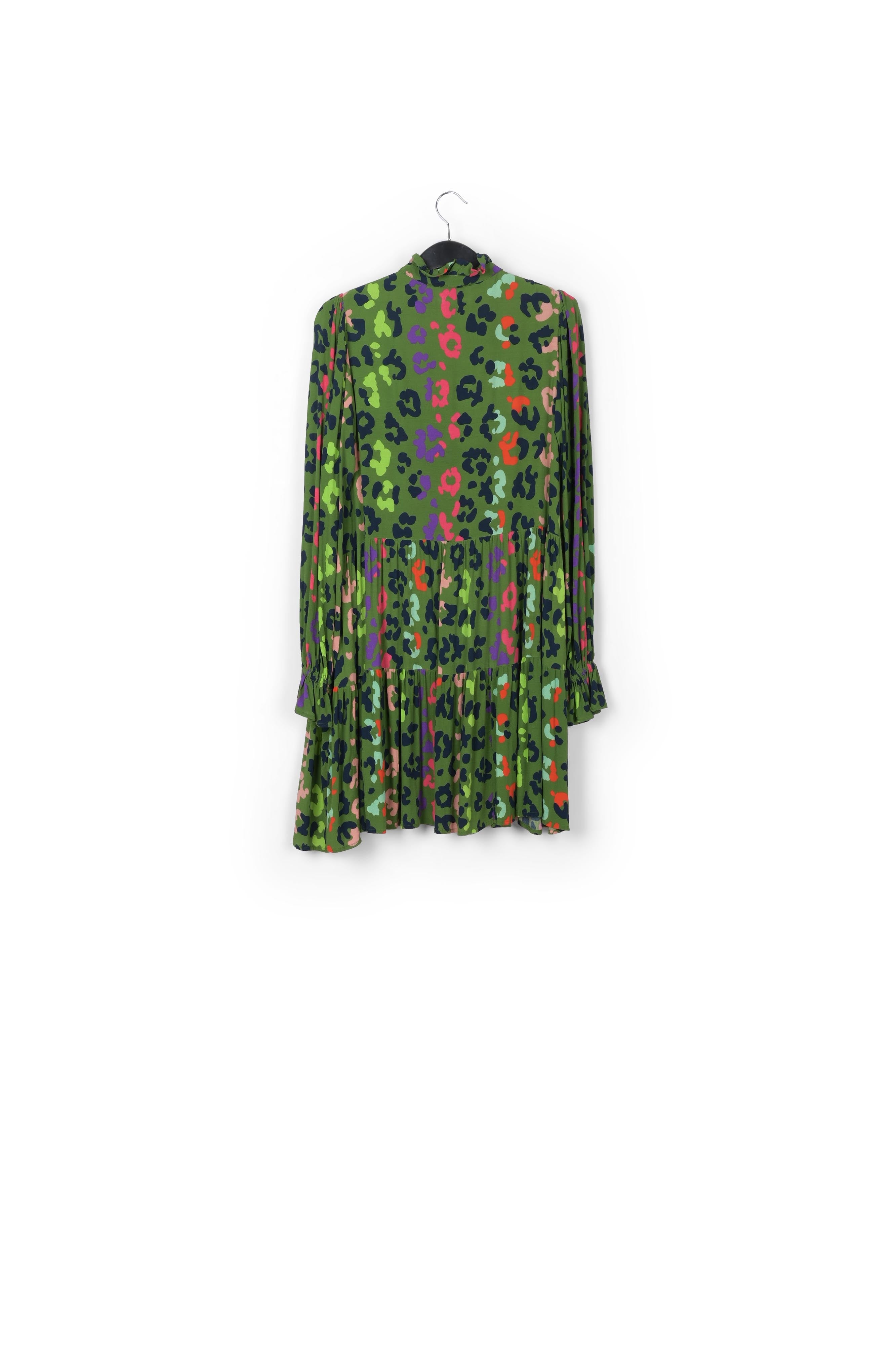 Mini robe verte à imprimé léopard RE—SSENTIEL | Essentiel second hand