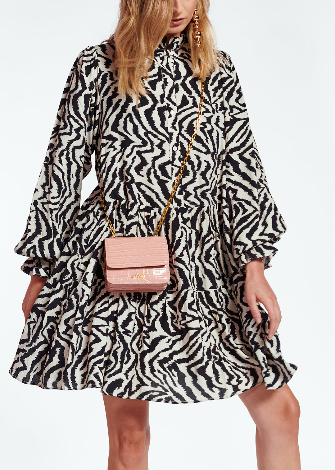 A-lijn mini-jurk met luipaardprint en stippen RE—SSENTIEL | Essentiel second hand