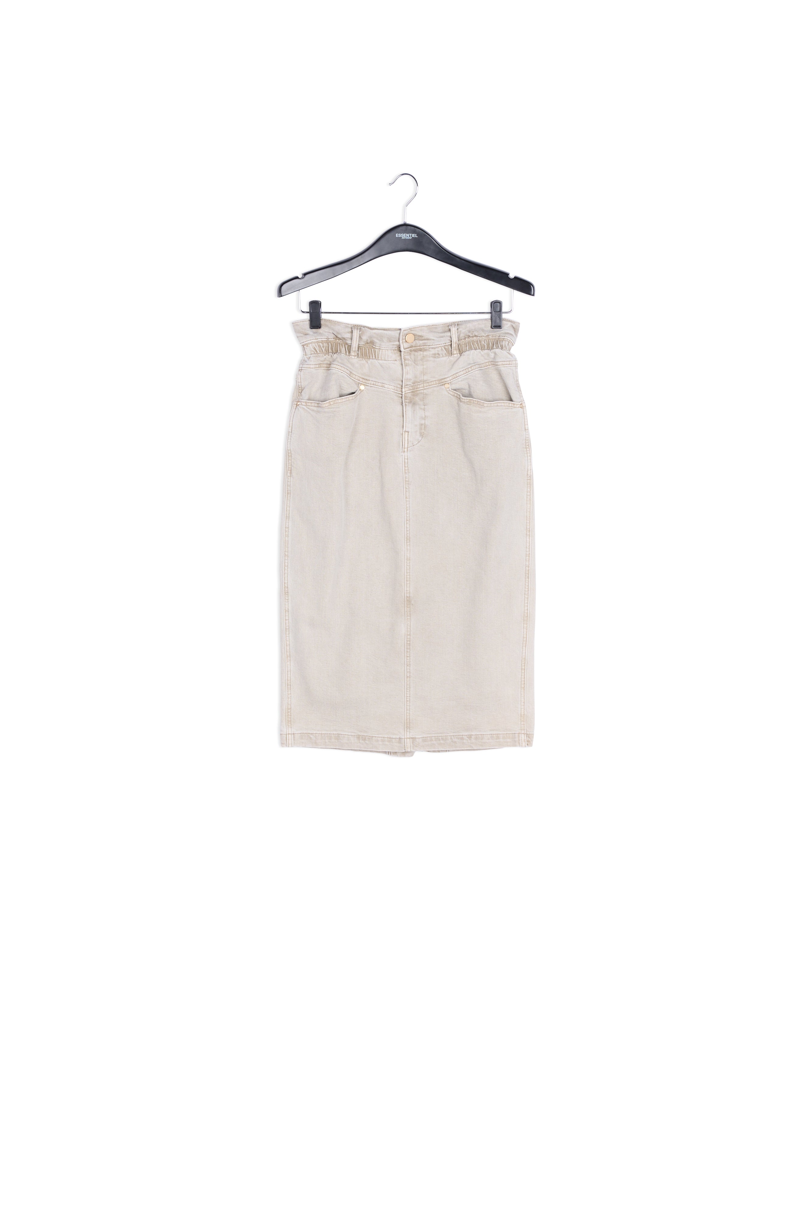 Beige denim pencil skirt RE—SSENTIEL | Essentiel second hand