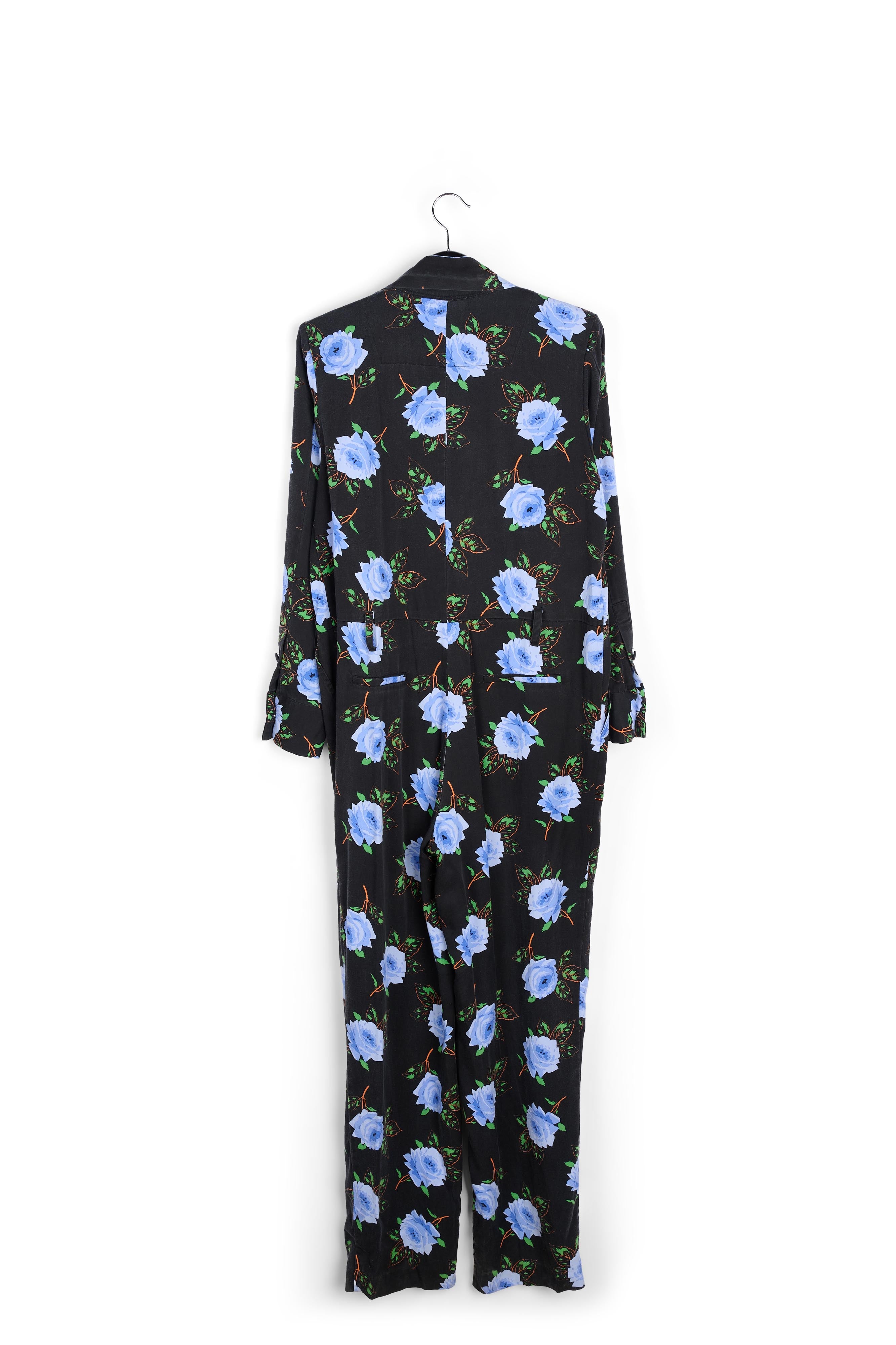 Belted jumpsuit with dark floral print RE—SSENTIEL | Essentiel second hand