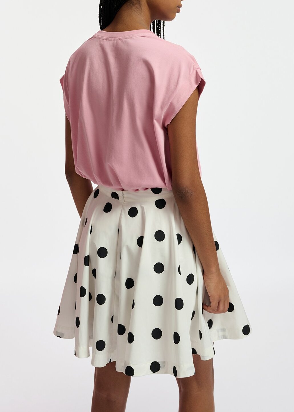 Light pink organic cotton T-shirt with popcorn embroidery RE—SSENTIEL | Essentiel second hand