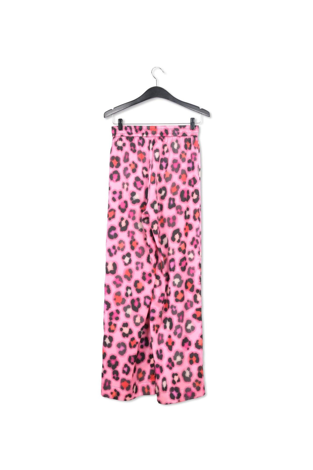 Pink wide-leg pants with multicolor leopard print RE—SSENTIEL | Essentiel second hand