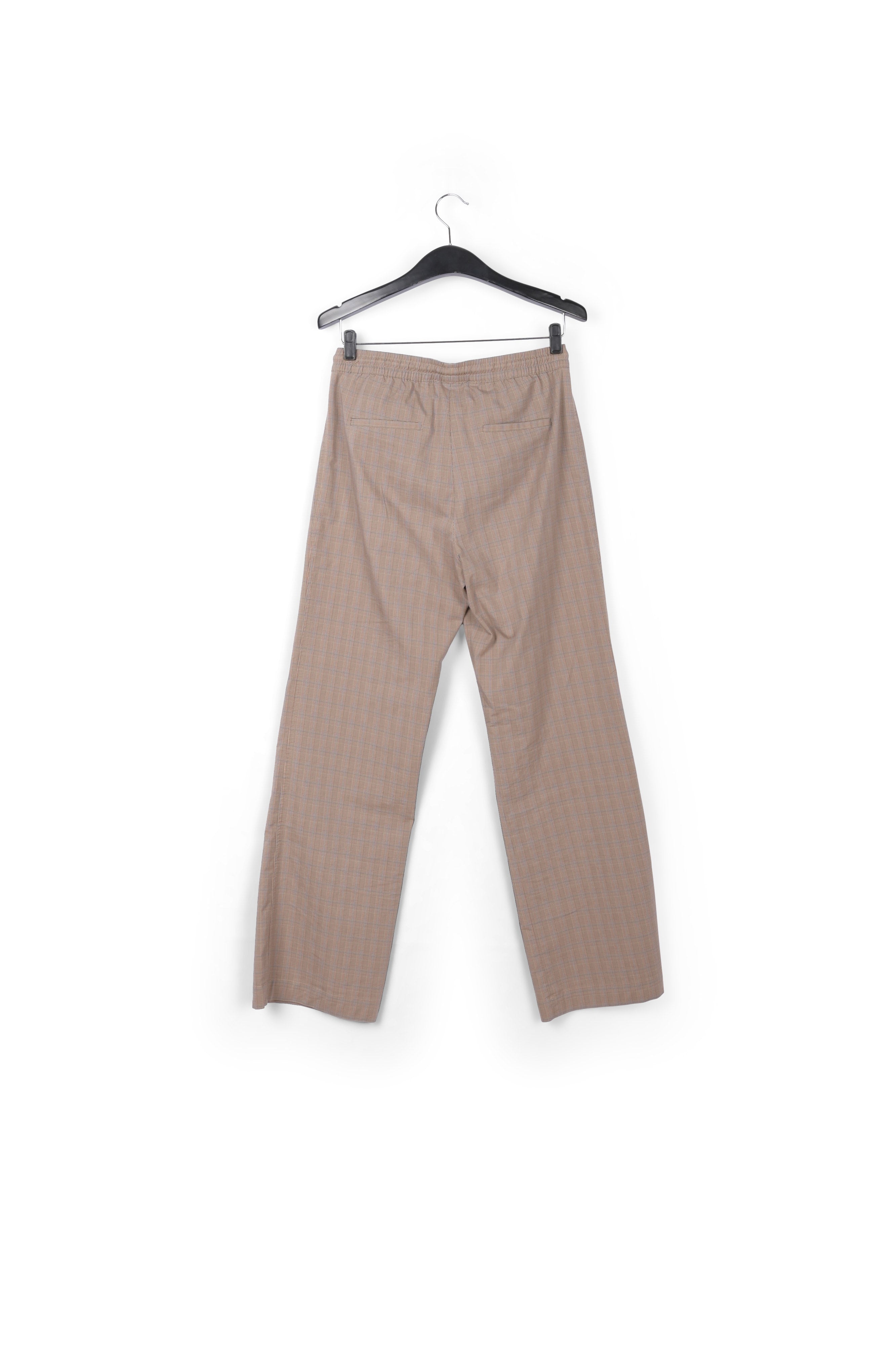Beige plaid track pants RE—SSENTIEL | Essentiel second hand