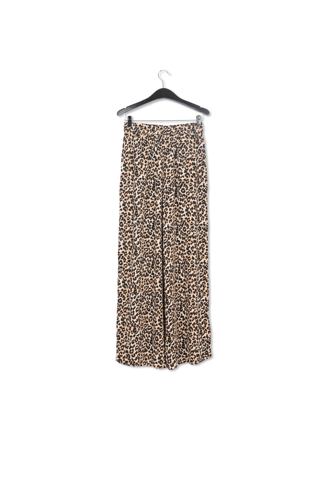 Pantalon large brun à  imprimé léopard RE—SSENTIEL | Essentiel second hand