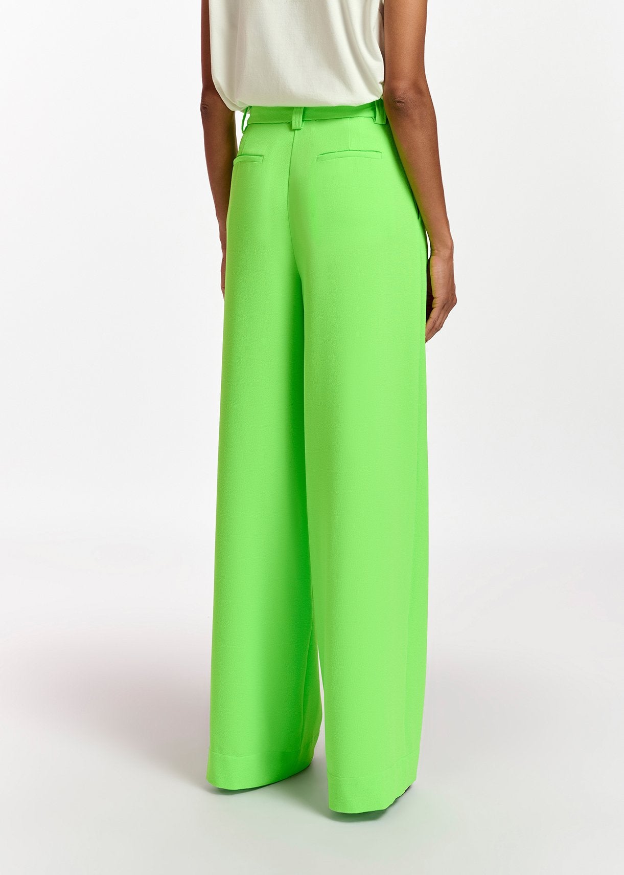 Neon green wide-leg pants RE—SSENTIEL | Essentiel second hand