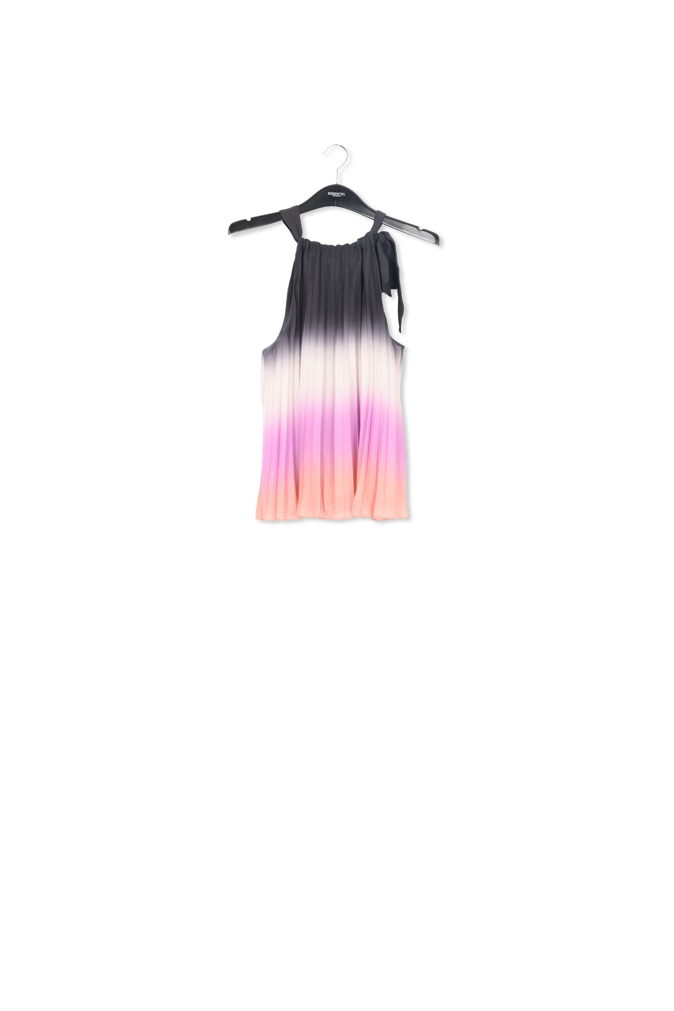 Multicolor plissé halter neck top with gradient effect RE—SSENTIEL | Essentiel second hand