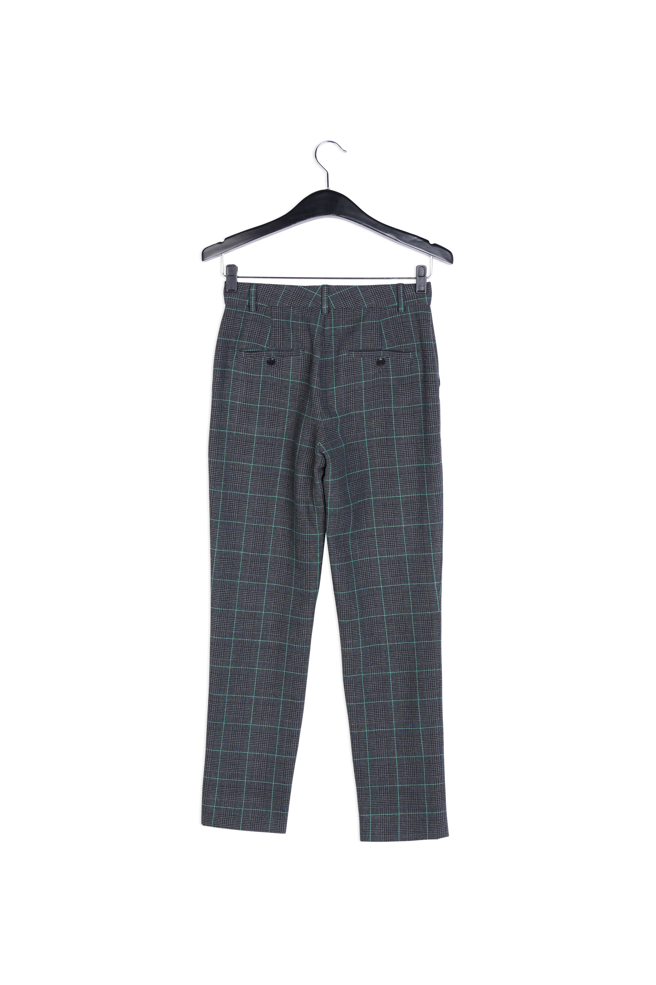 Pantalon classique à carreaux noirs et blancs RE—SSENTIEL | Essentiel second hand