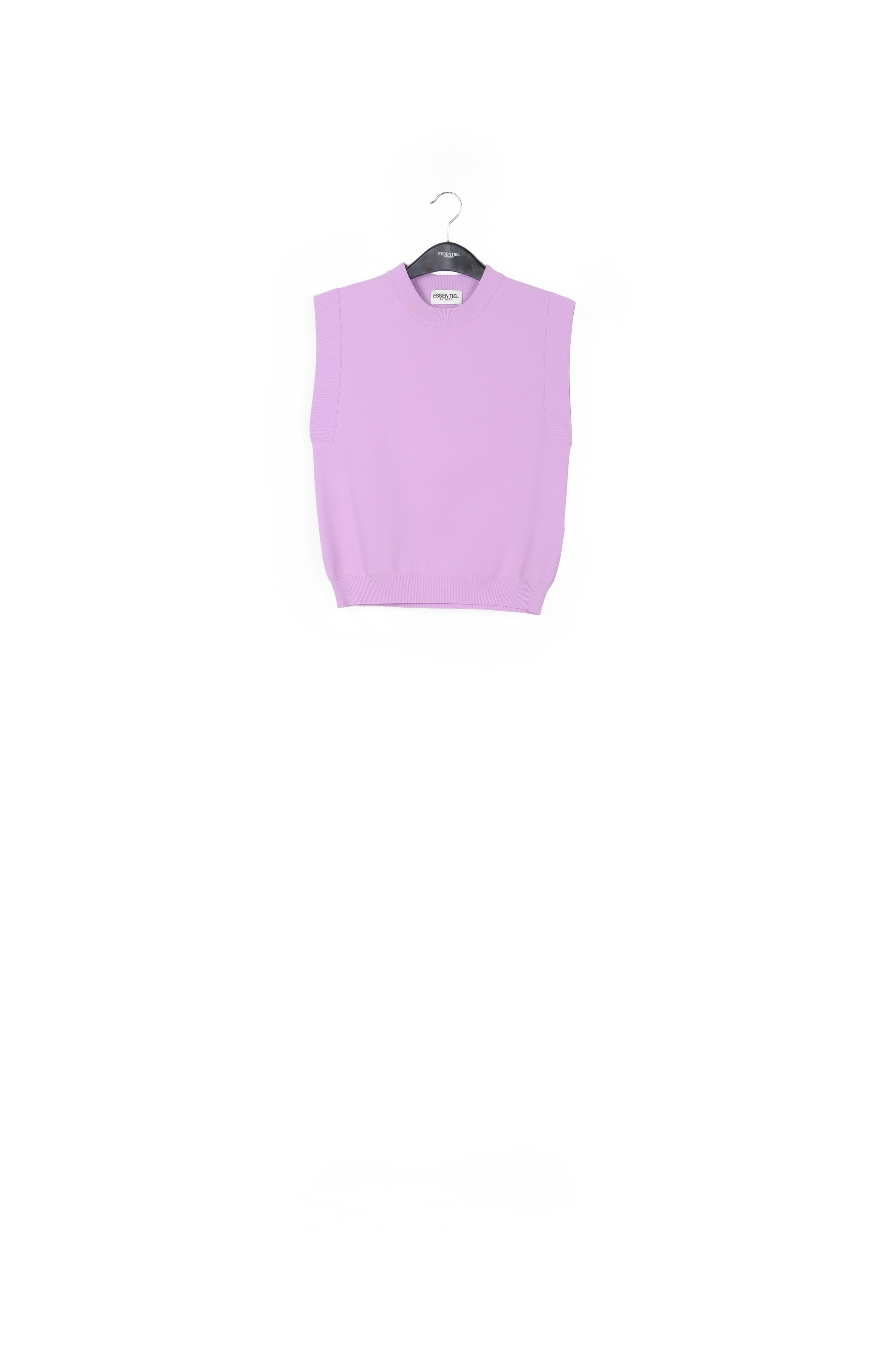 Lilac sleeveless knitted top RE—SSENTIEL | Essentiel second hand