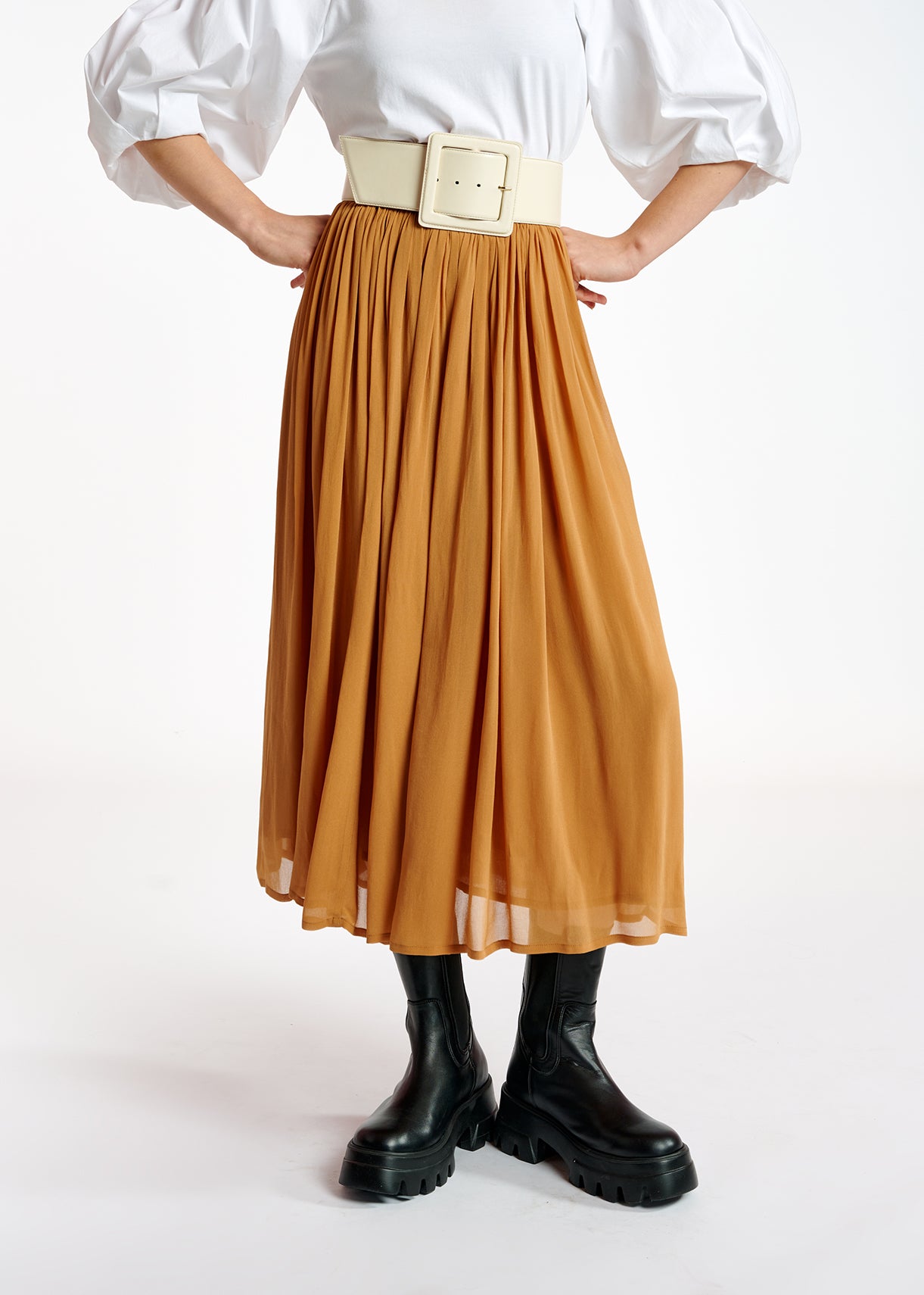 Donkerbeige maxirok RE—SSENTIEL | Essentiel second hand