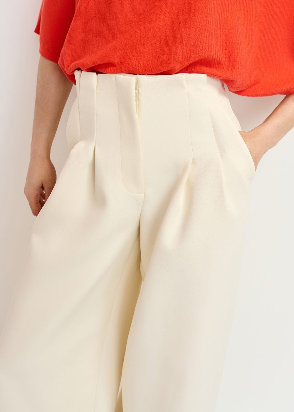 Off-white wide-leg pants RE—SSENTIEL | Essentiel second hand