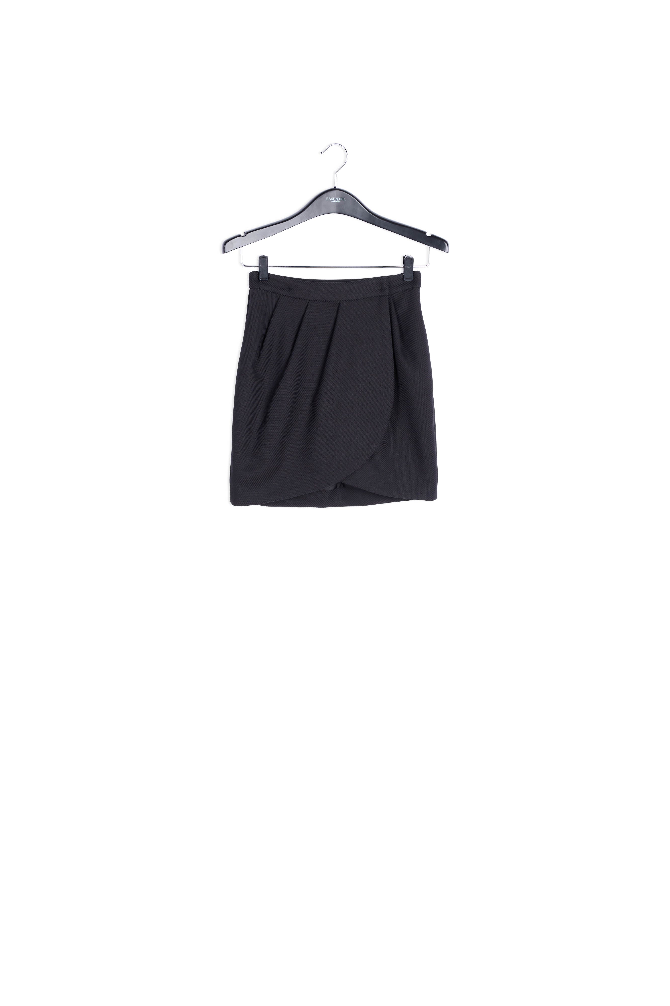 Black mini-length wrap skirt RE—SSENTIEL | Essentiel second hand