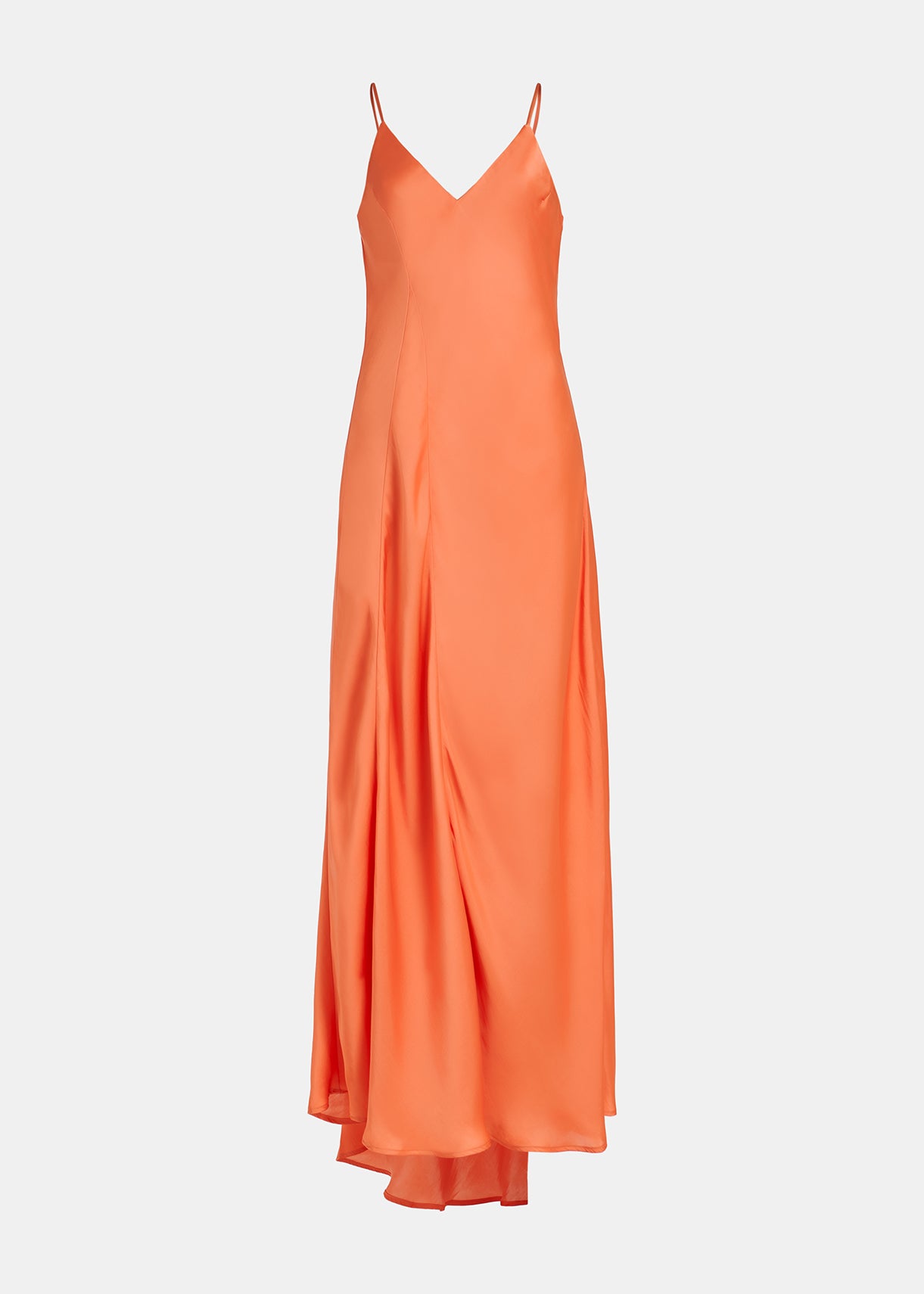 Orange maxi-length slip dress RE—SSENTIEL | Essentiel second hand