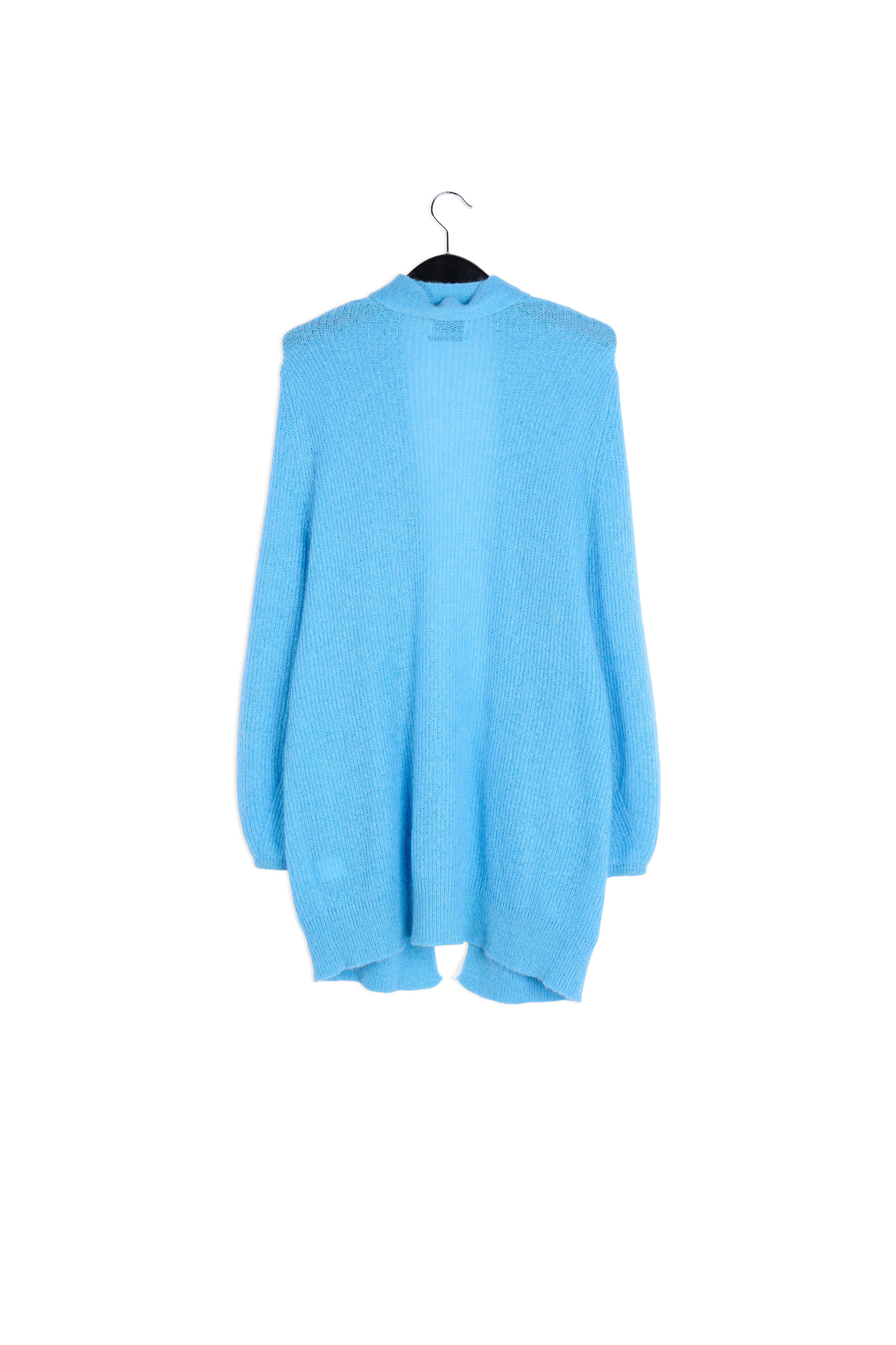 Light blue mohair blend cardigan with belt RE—SSENTIEL | Essentiel second hand